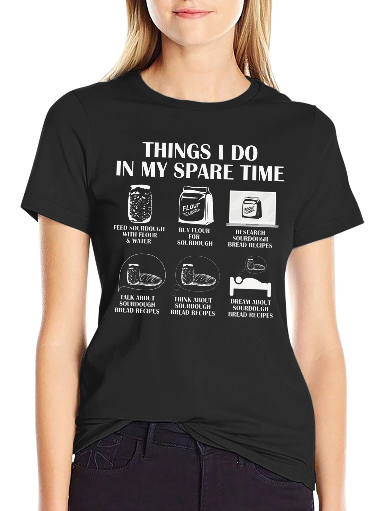 Sourdough Lover T-Shirt: Spare Time Baking Hobby Tee