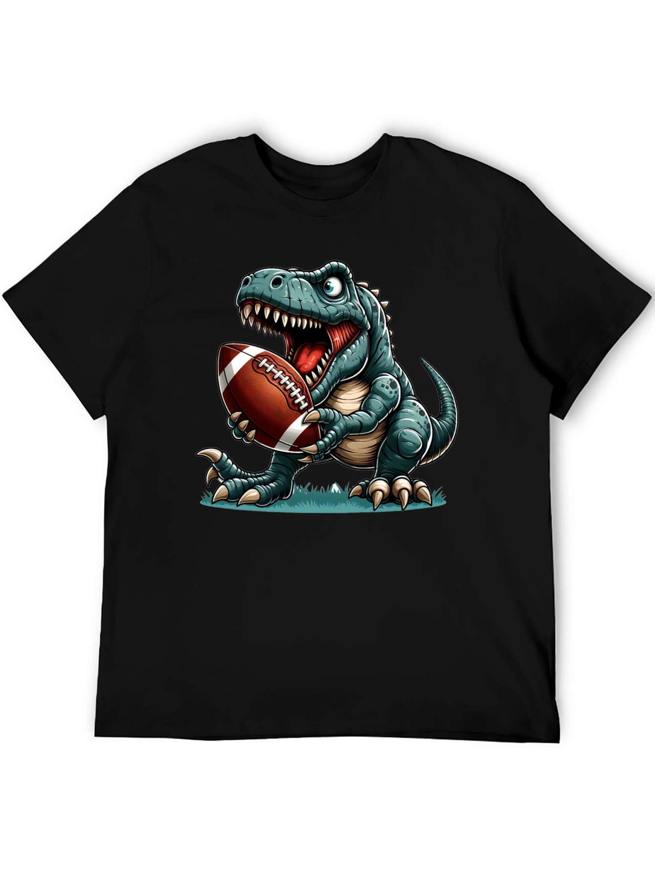 Dino Football T-Shirt: Roaring Style