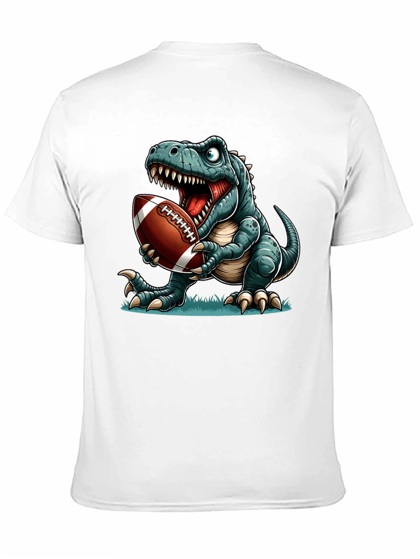 Dino Football T-Shirt: Roaring Style