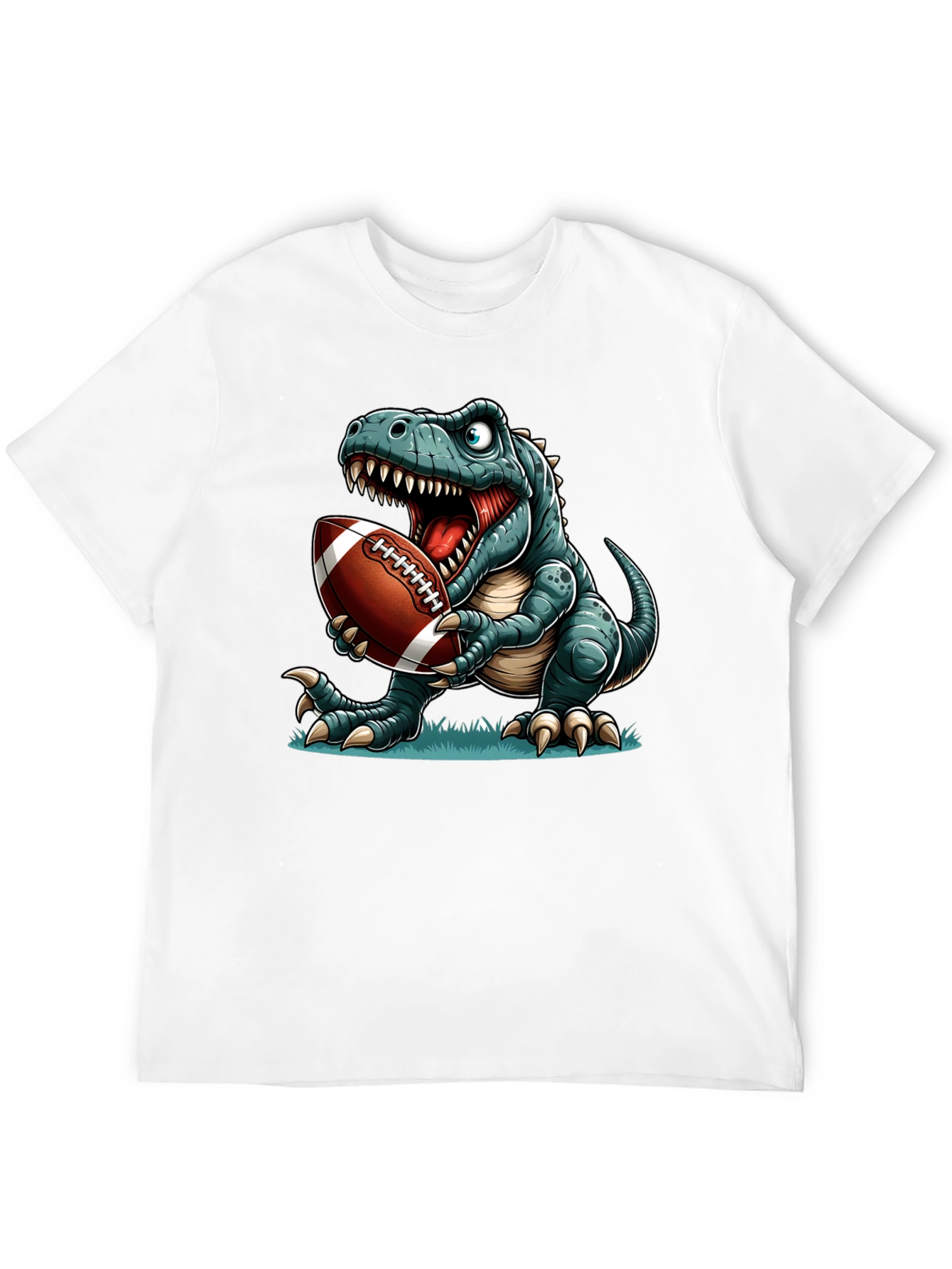 Dino Football T-Shirt: Roaring Style