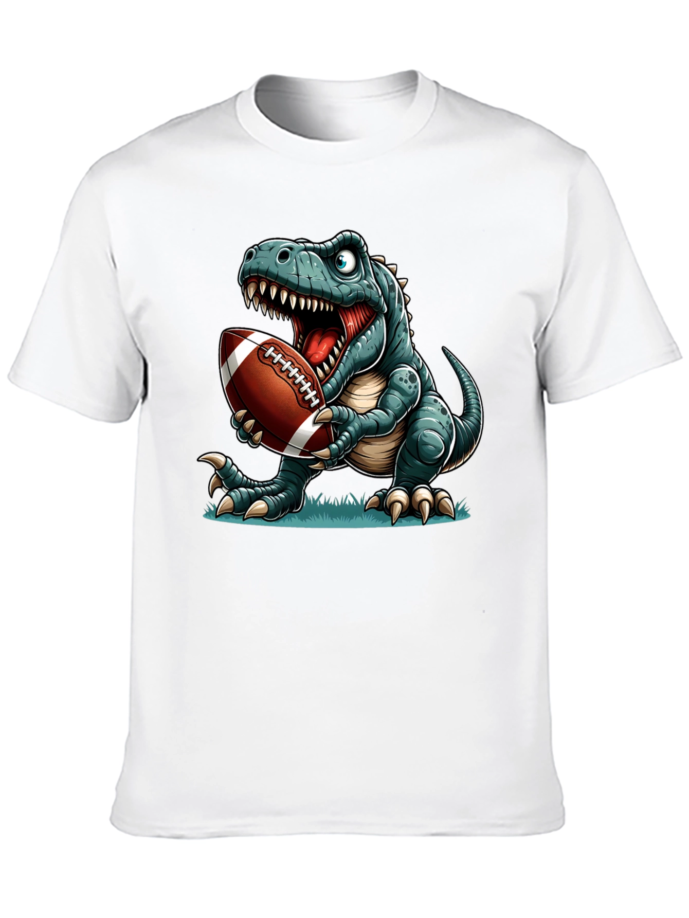 Dino Football T-Shirt: Roaring Style