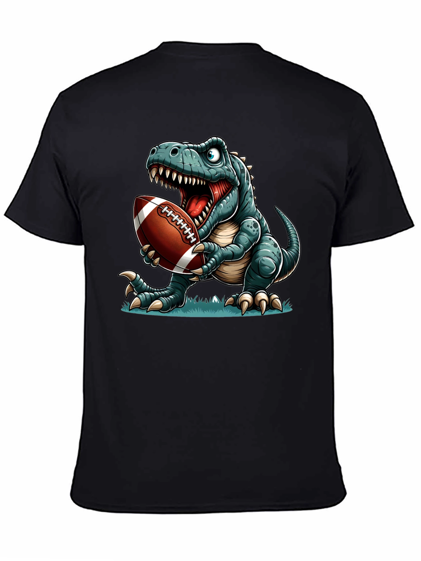 Dino Football T-Shirt: Roaring Style