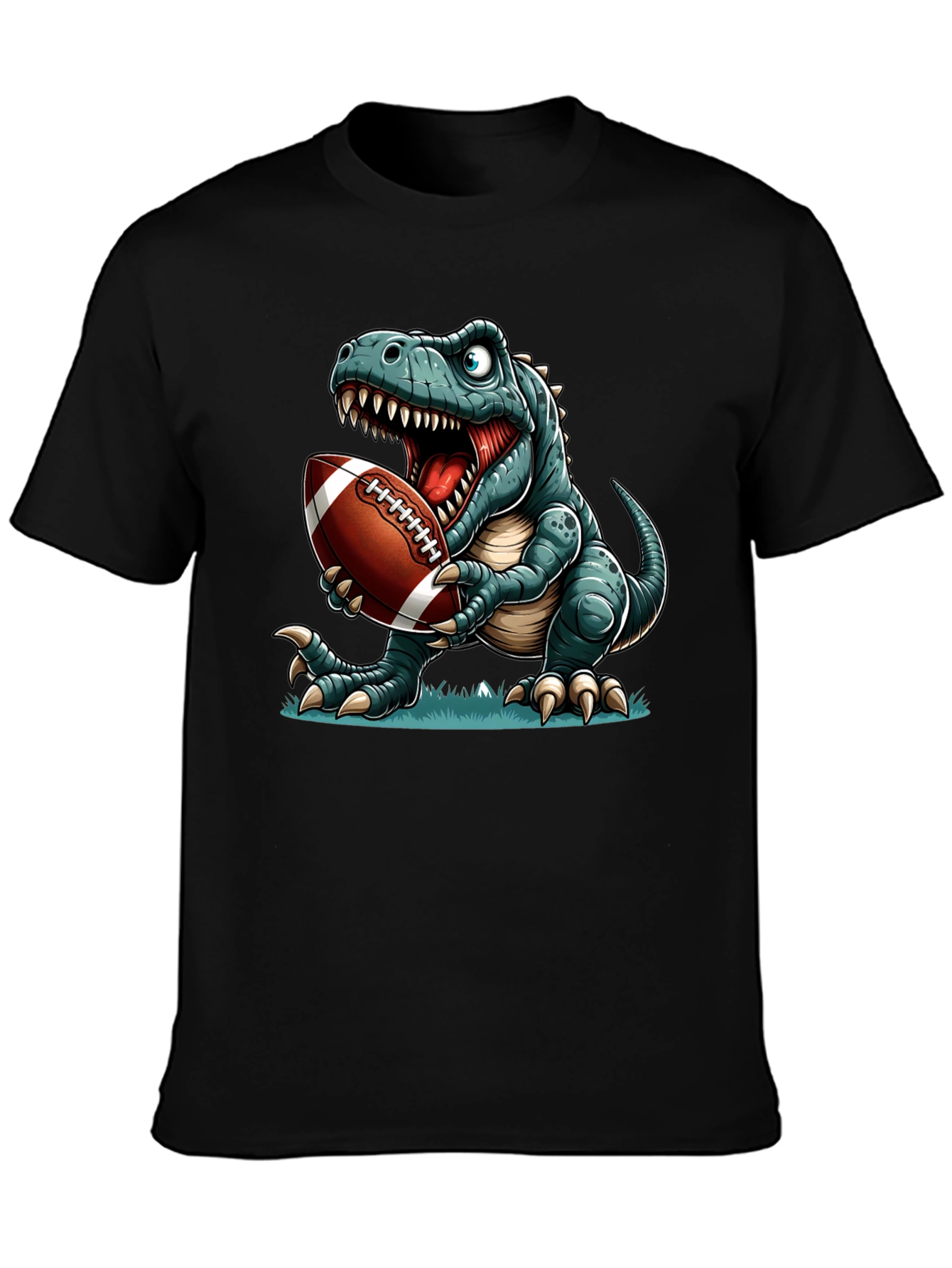 Dino Football T-Shirt: Roaring Style