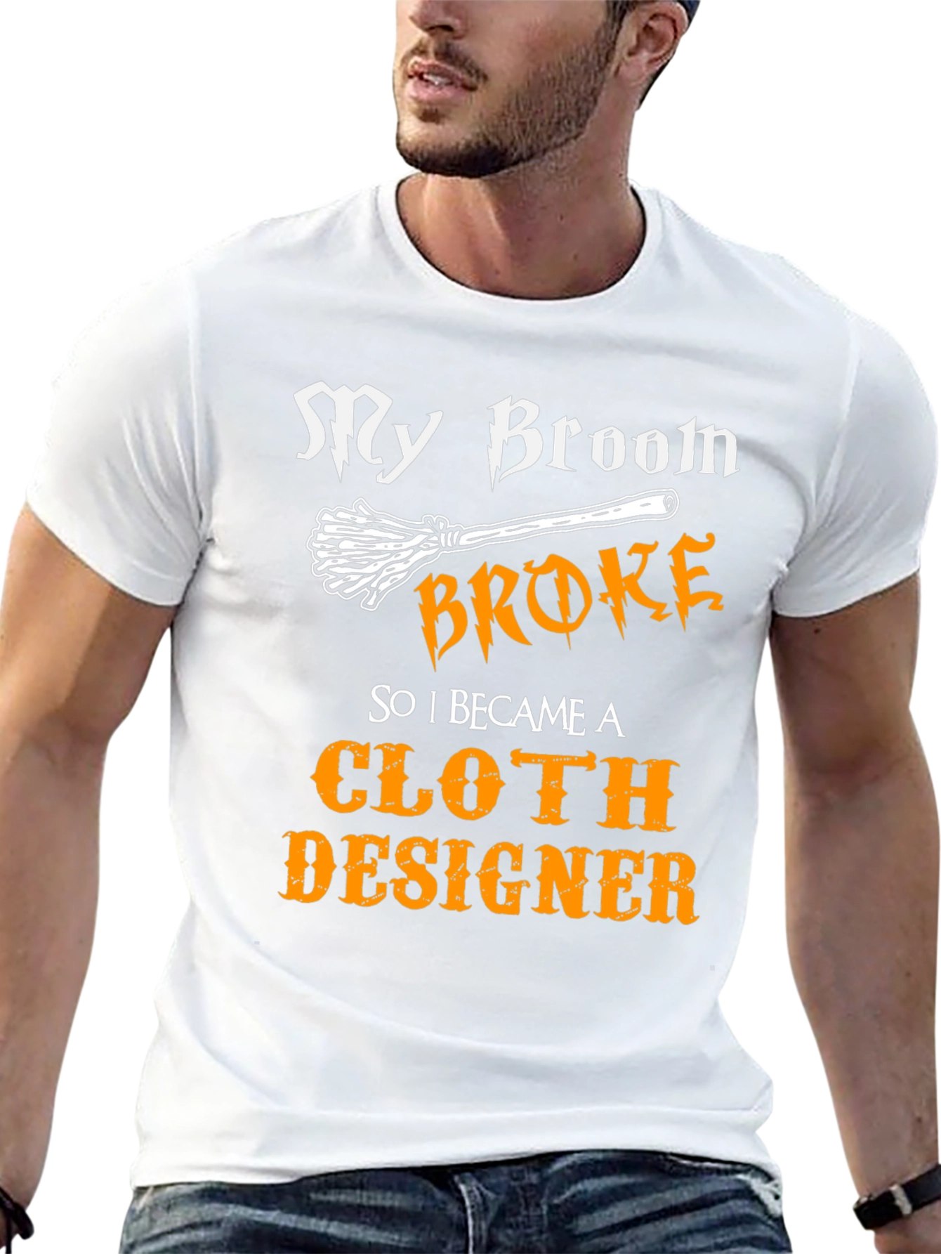 My Broom Broke Cloth Designer Tee