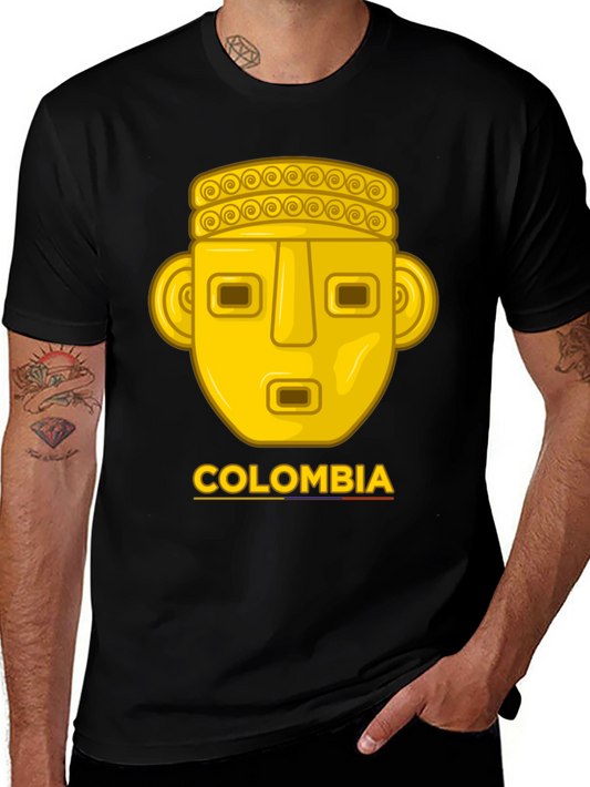 Colombia Gold Mask T-Shirt - Mens Black Tee