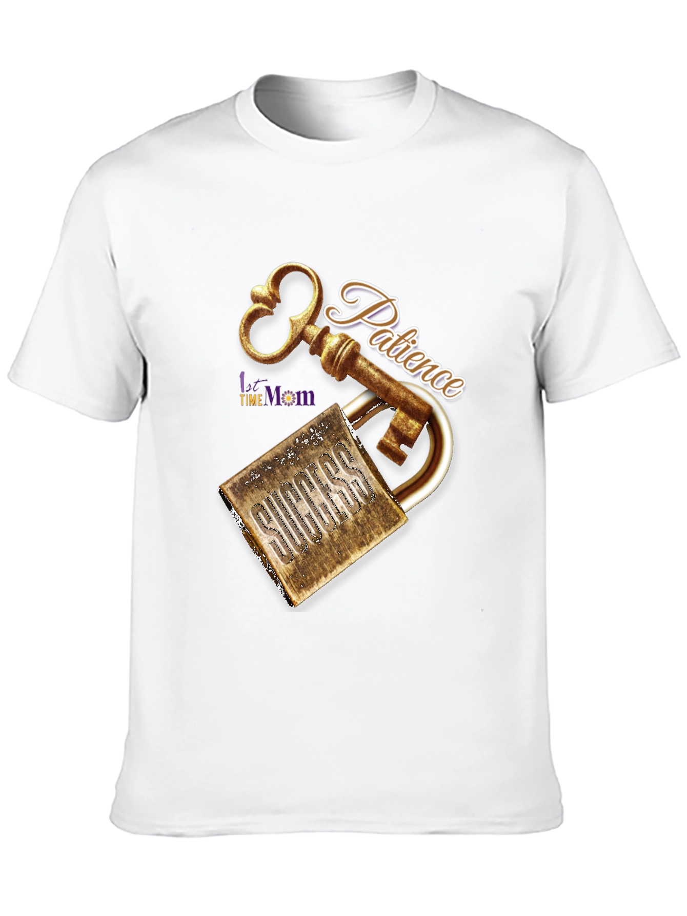Patience Key to Success Black Graphic T-Shirt