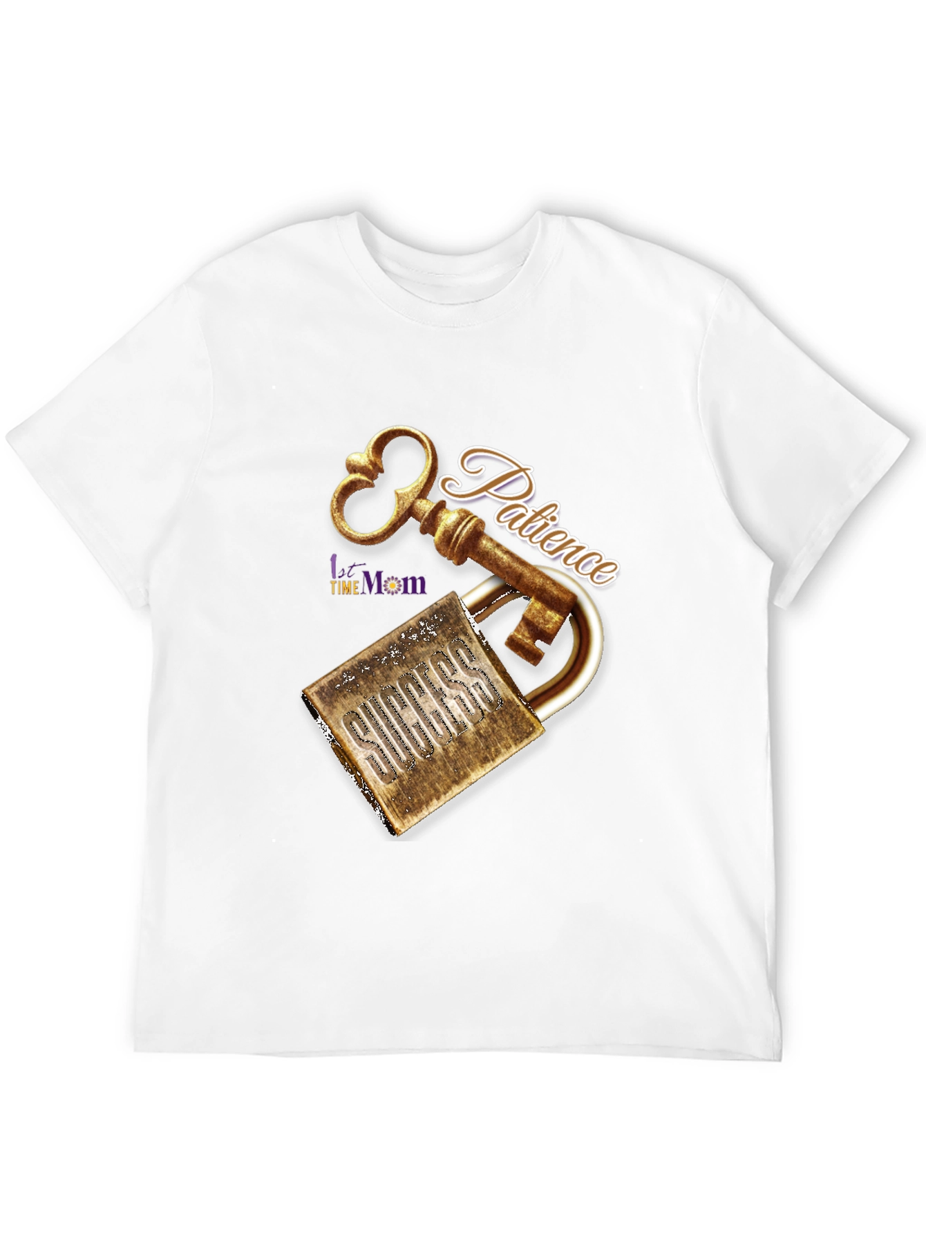 Patience Key to Success Black Graphic T-Shirt