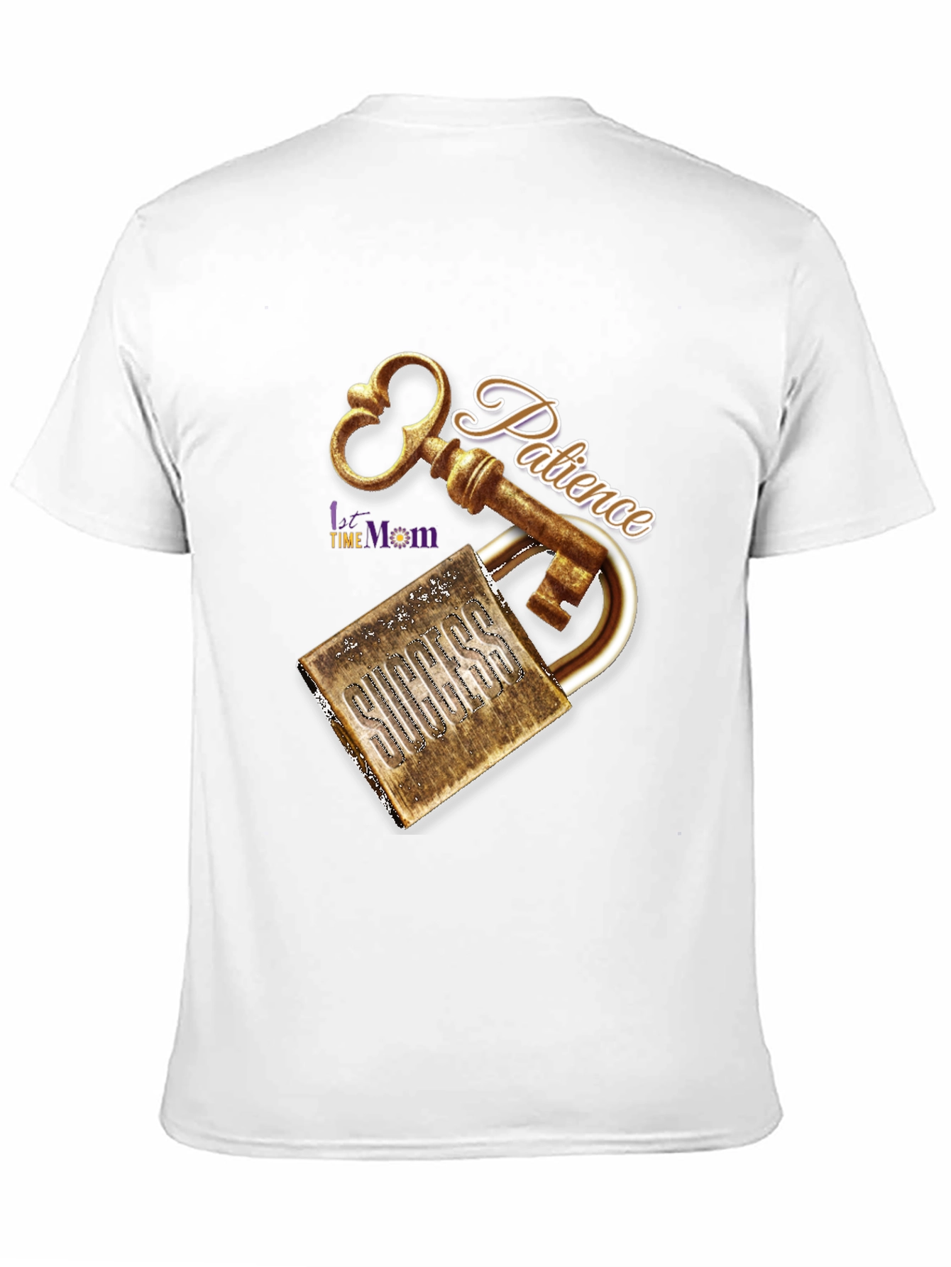 Patience Key to Success Black Graphic T-Shirt