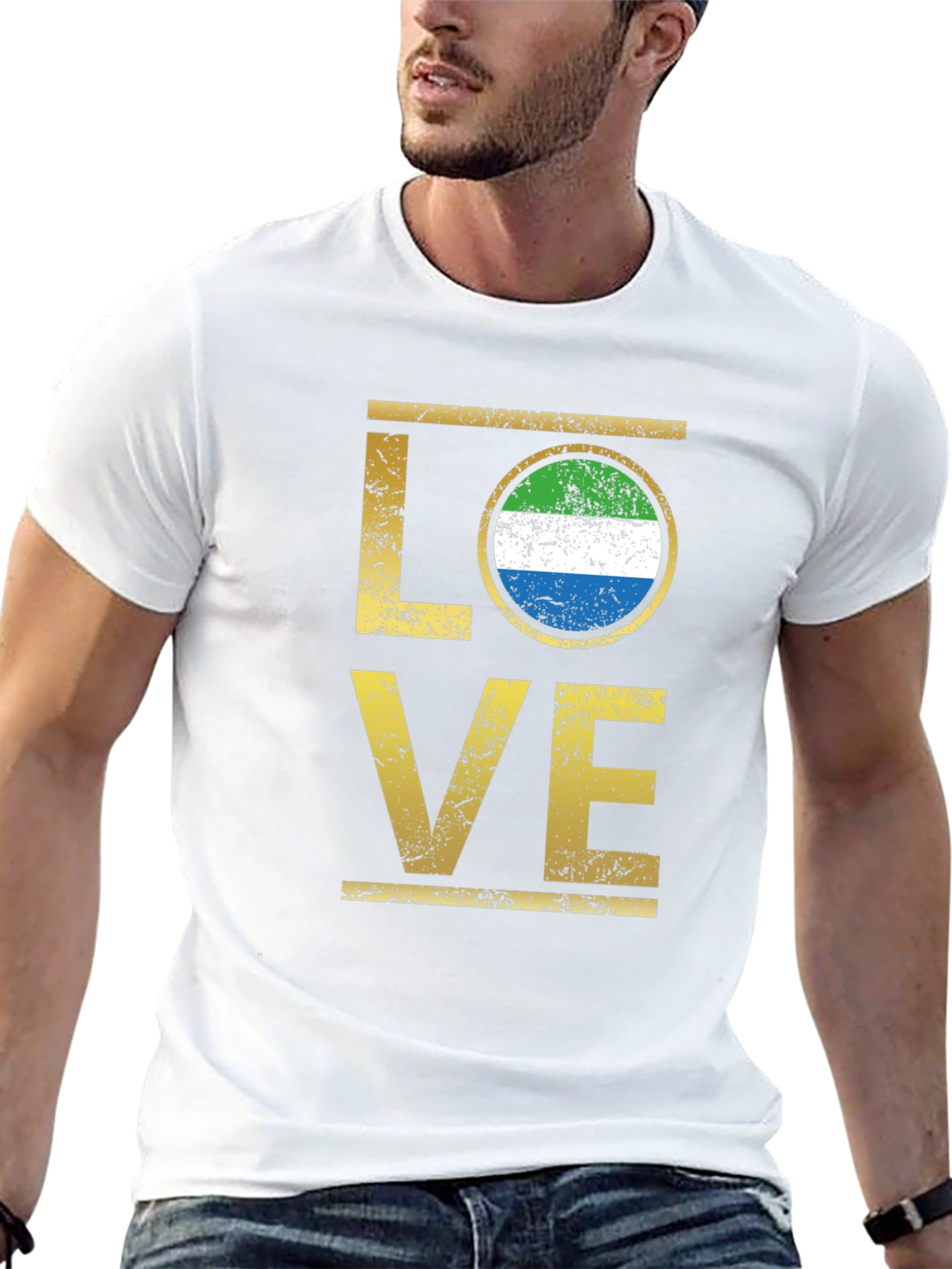 Sierra Leone Flag LOVE T-Shirt