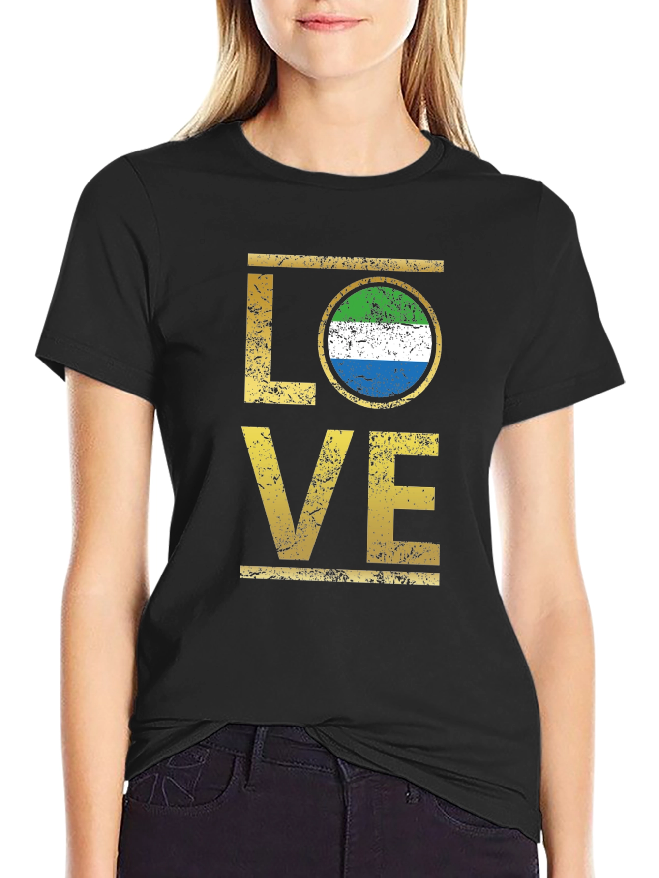 Sierra Leone Flag LOVE T-Shirt