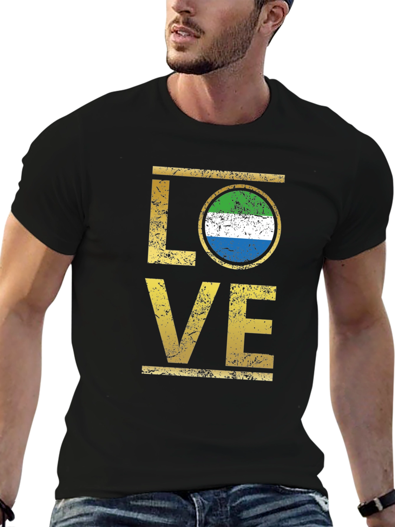 Sierra Leone Flag LOVE T-Shirt
