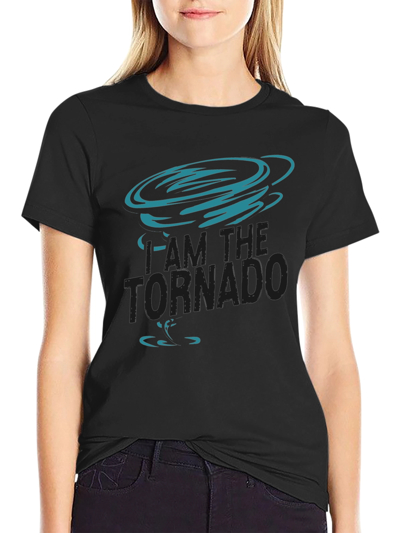 I am the Tornado Graphic T-Shirt - Black
