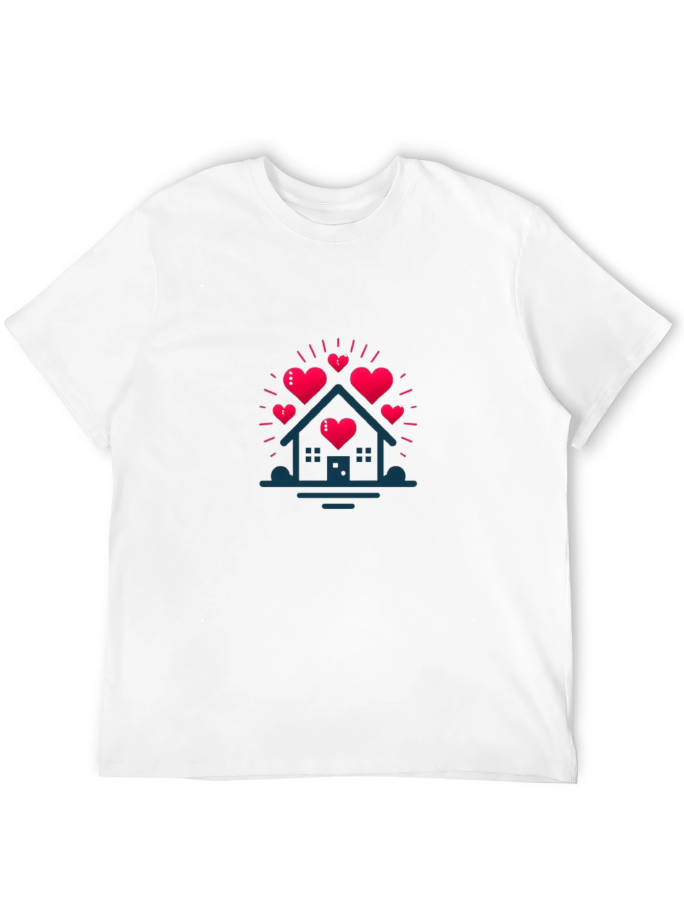 Heart House Graphic Black T-Shirt