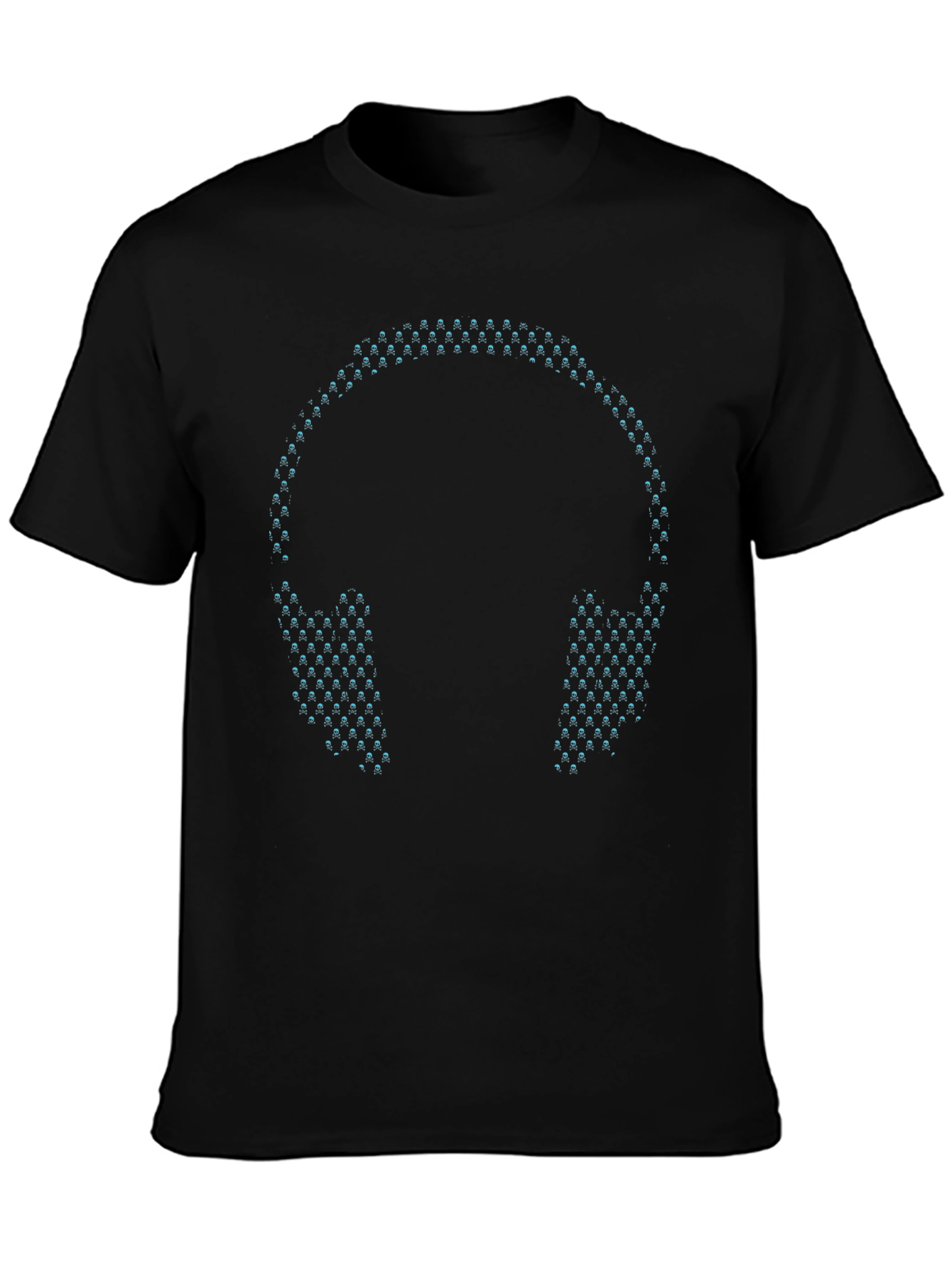 LED Headphones Black T-Shirt