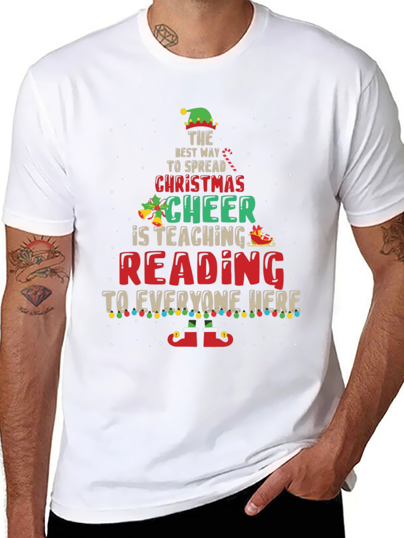 Christmas Reading Teacher T-Shirt