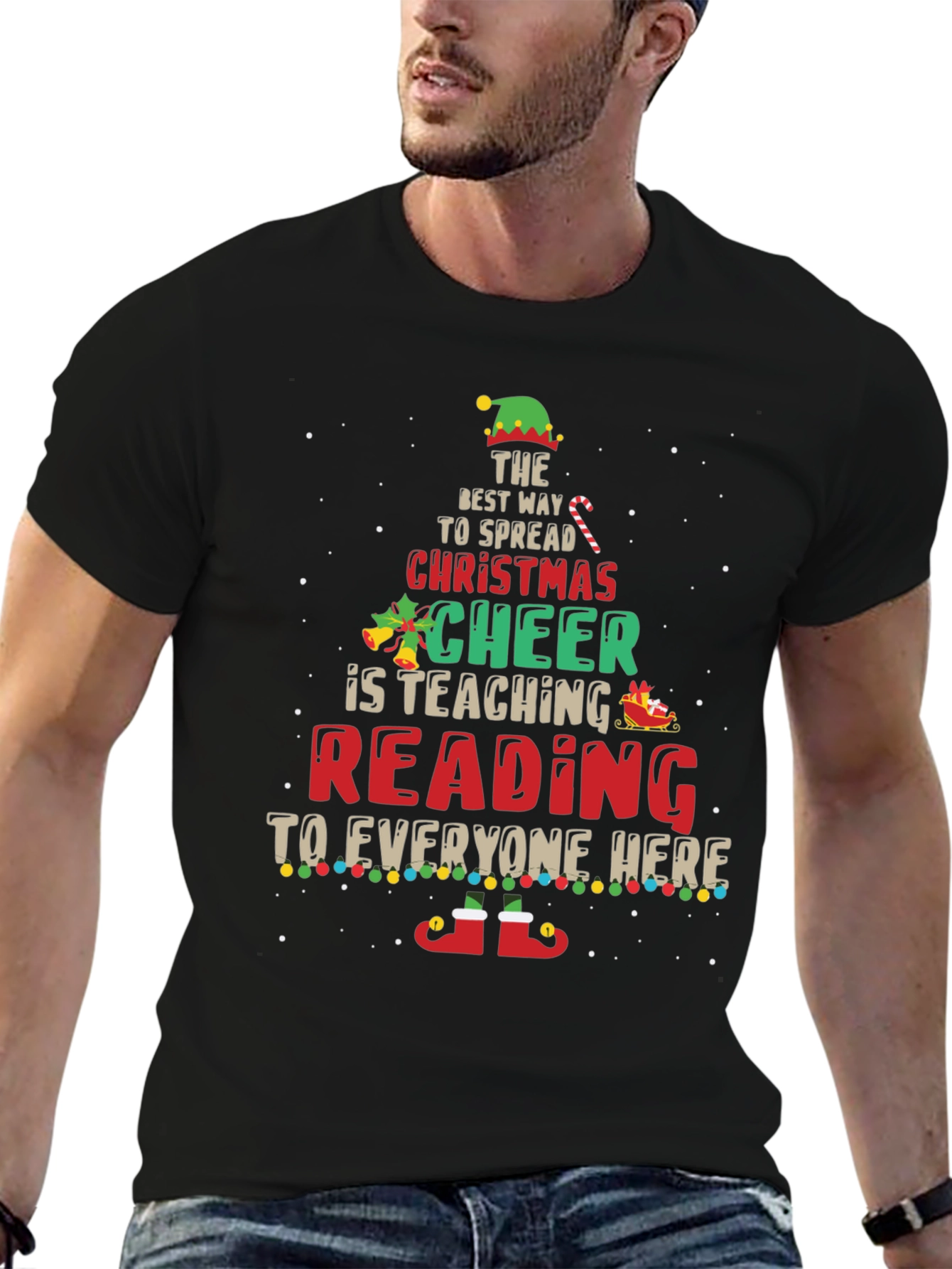 Christmas Reading Teacher T-Shirt