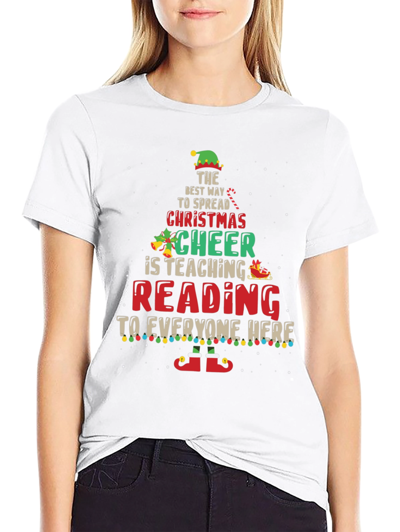 Christmas Reading Teacher T-Shirt