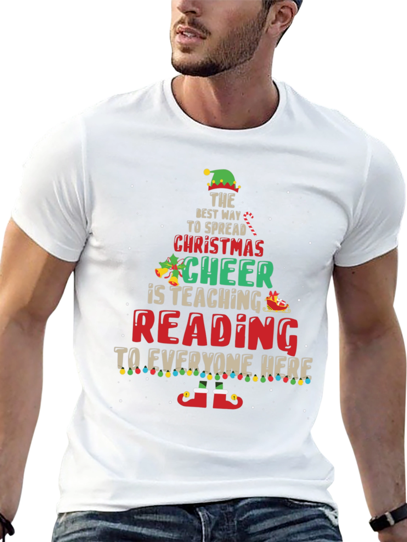 Christmas Reading Teacher T-Shirt