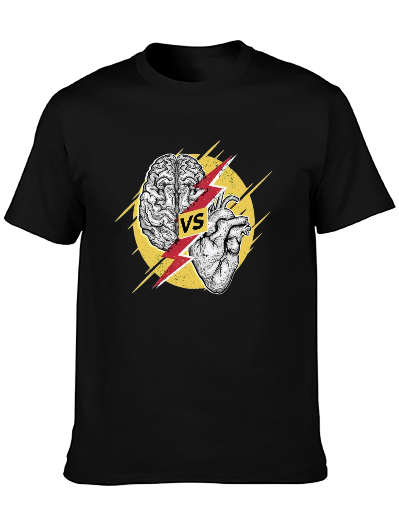 Brain vs Heart Graphic T-Shirt