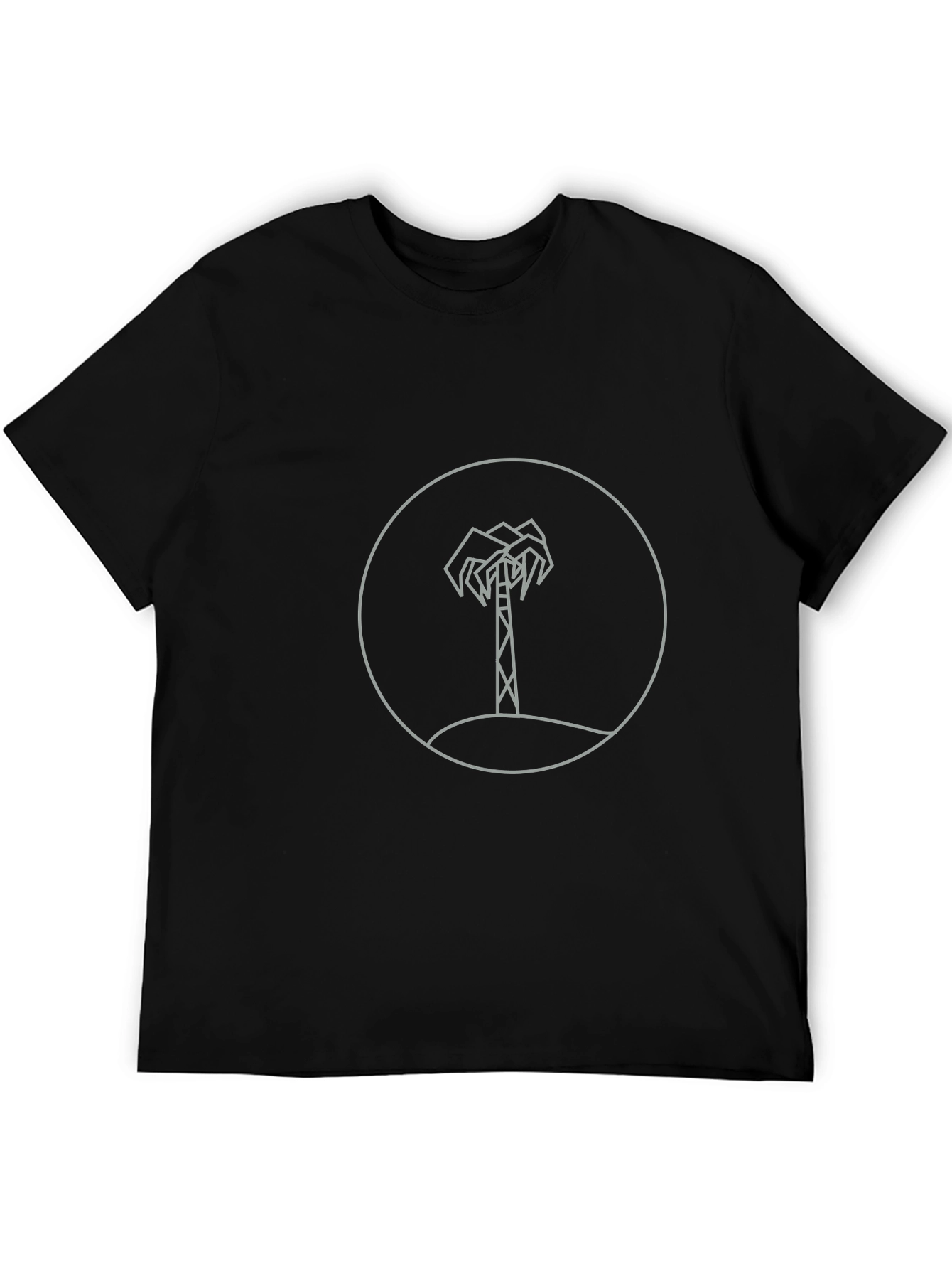 Geometric Palm Tree Graphic Tee