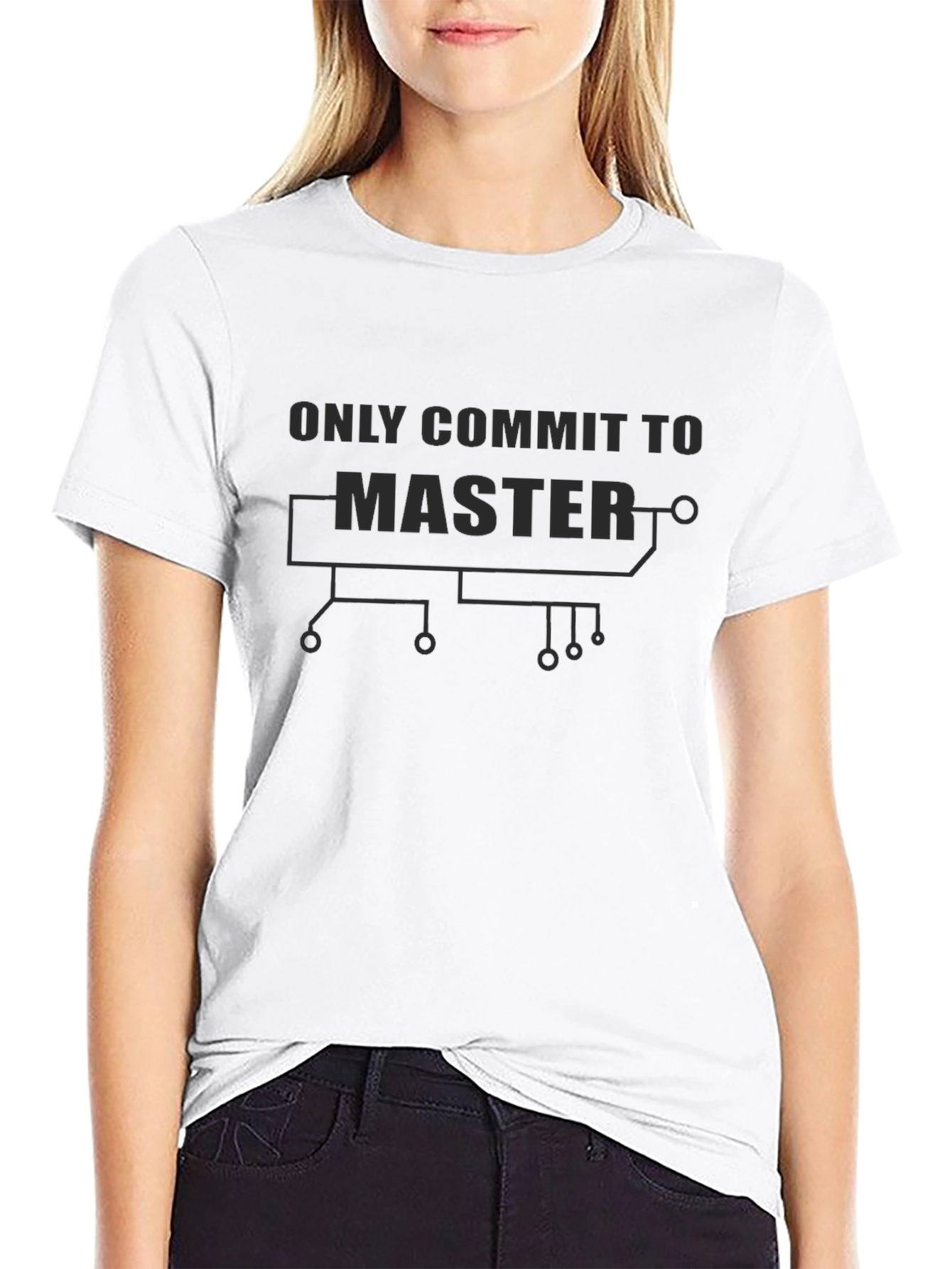 Only Commit To Master Black Tee
