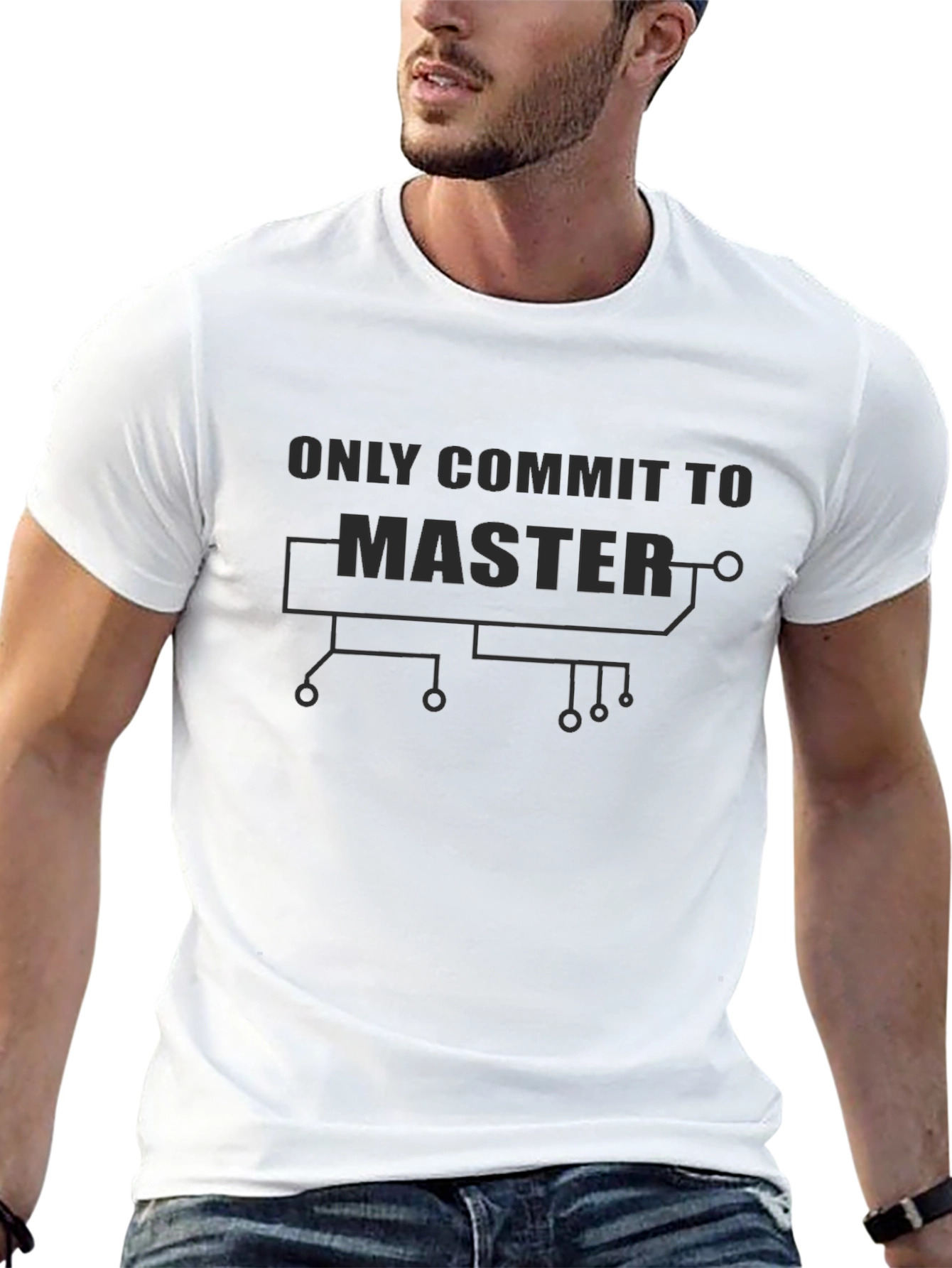 Only Commit To Master Black Tee