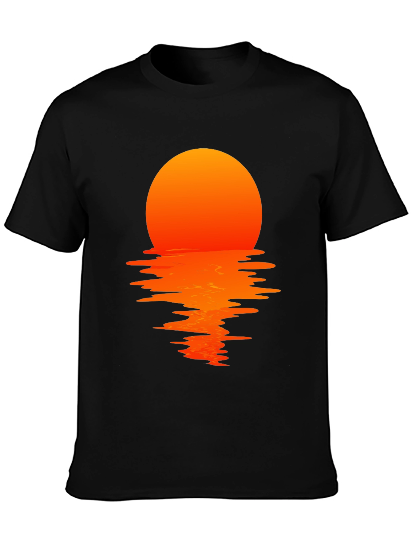 Sunset Reflection Graphic Tee - Stylish Mens T-Shirt