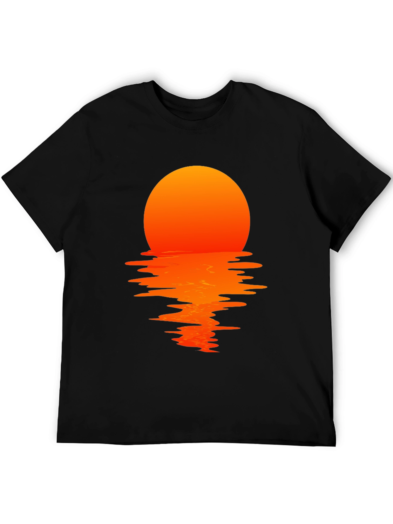Sunset Reflection Graphic Tee - Stylish Mens T-Shirt
