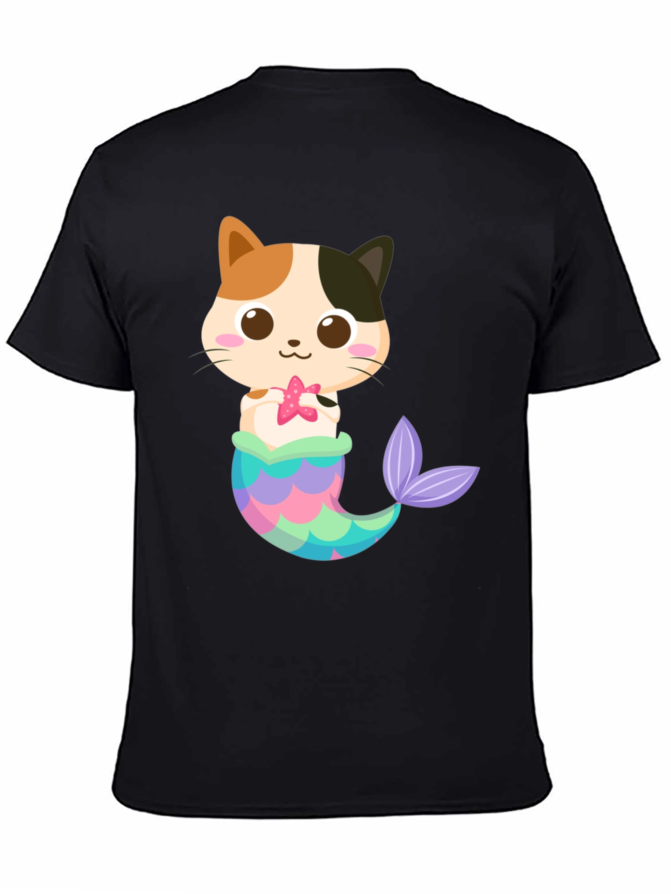 Cute Cat Mermaid Graphic T-Shirt - Whimsical Fun