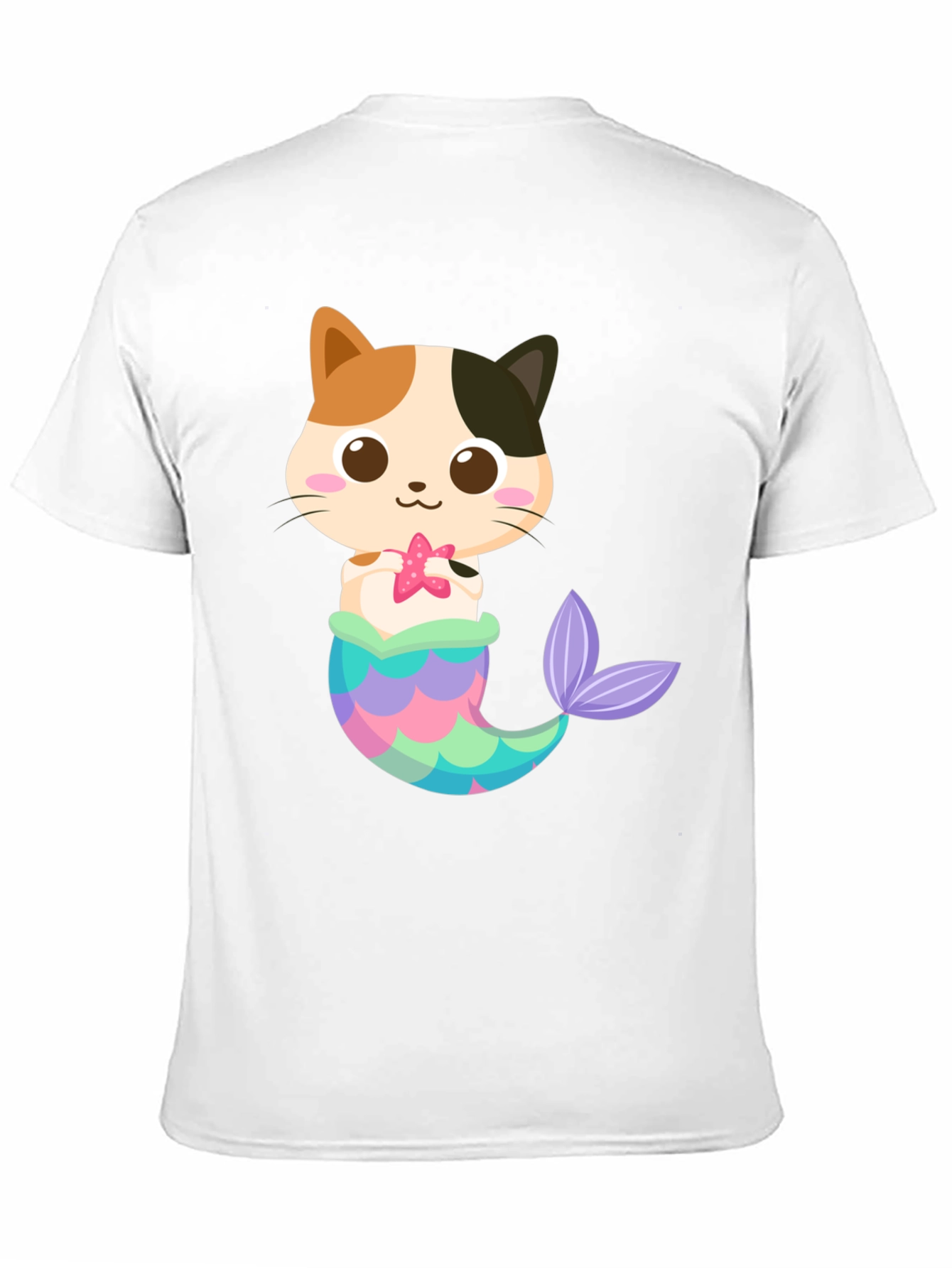 Cute Cat Mermaid Graphic T-Shirt - Whimsical Fun