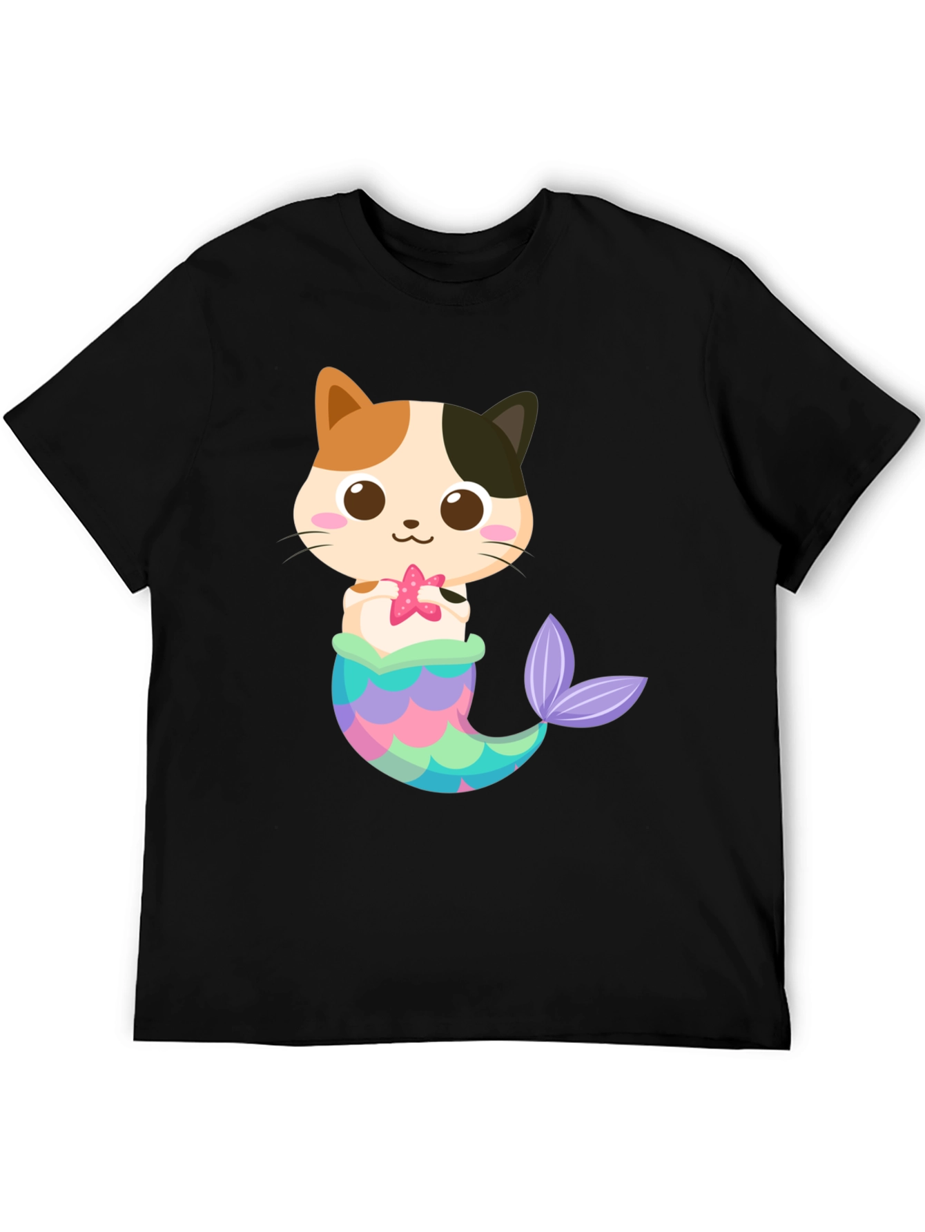 Cute Cat Mermaid Graphic T-Shirt - Whimsical Fun