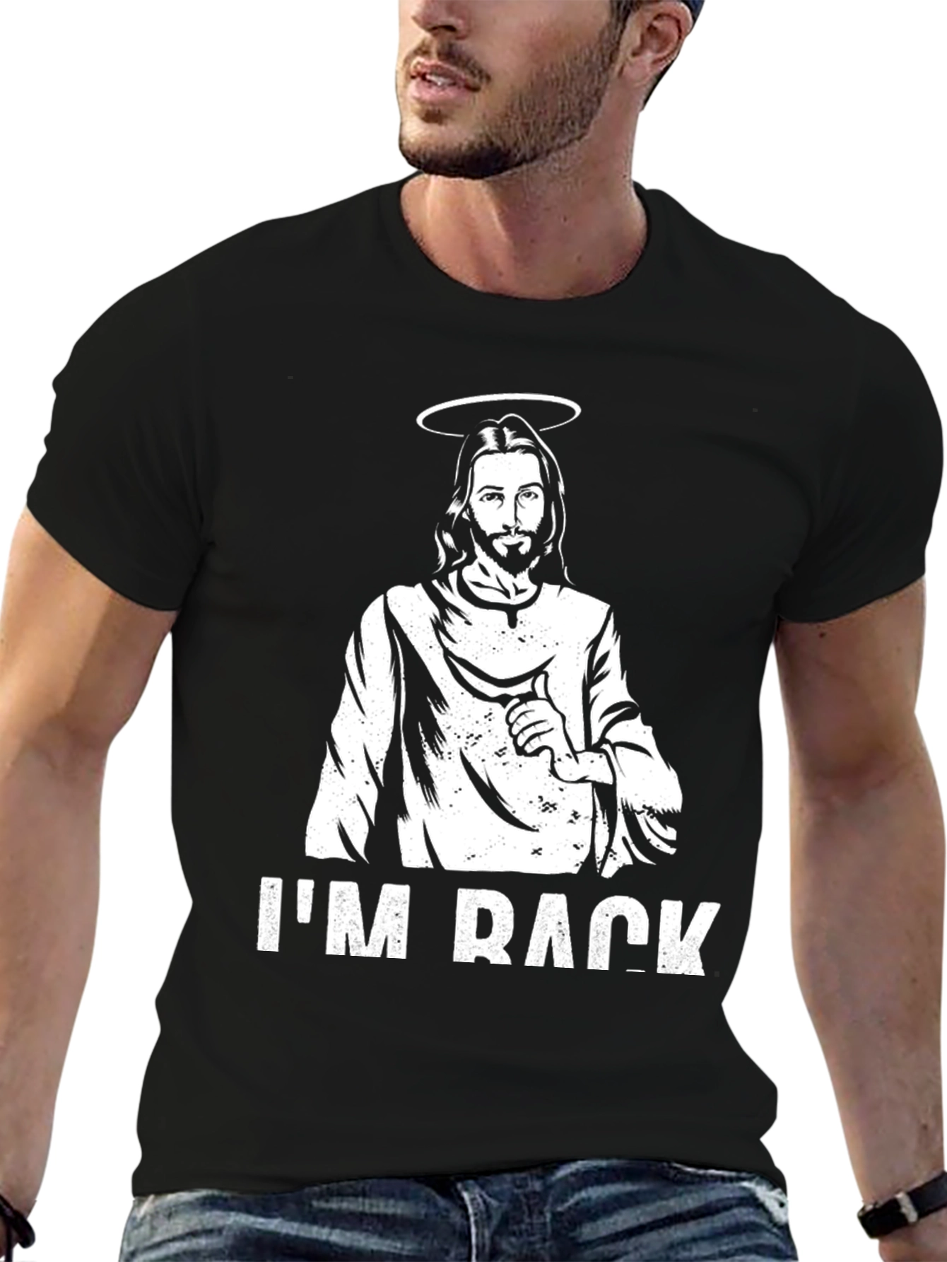 Jesus Im Back Black T-Shirt