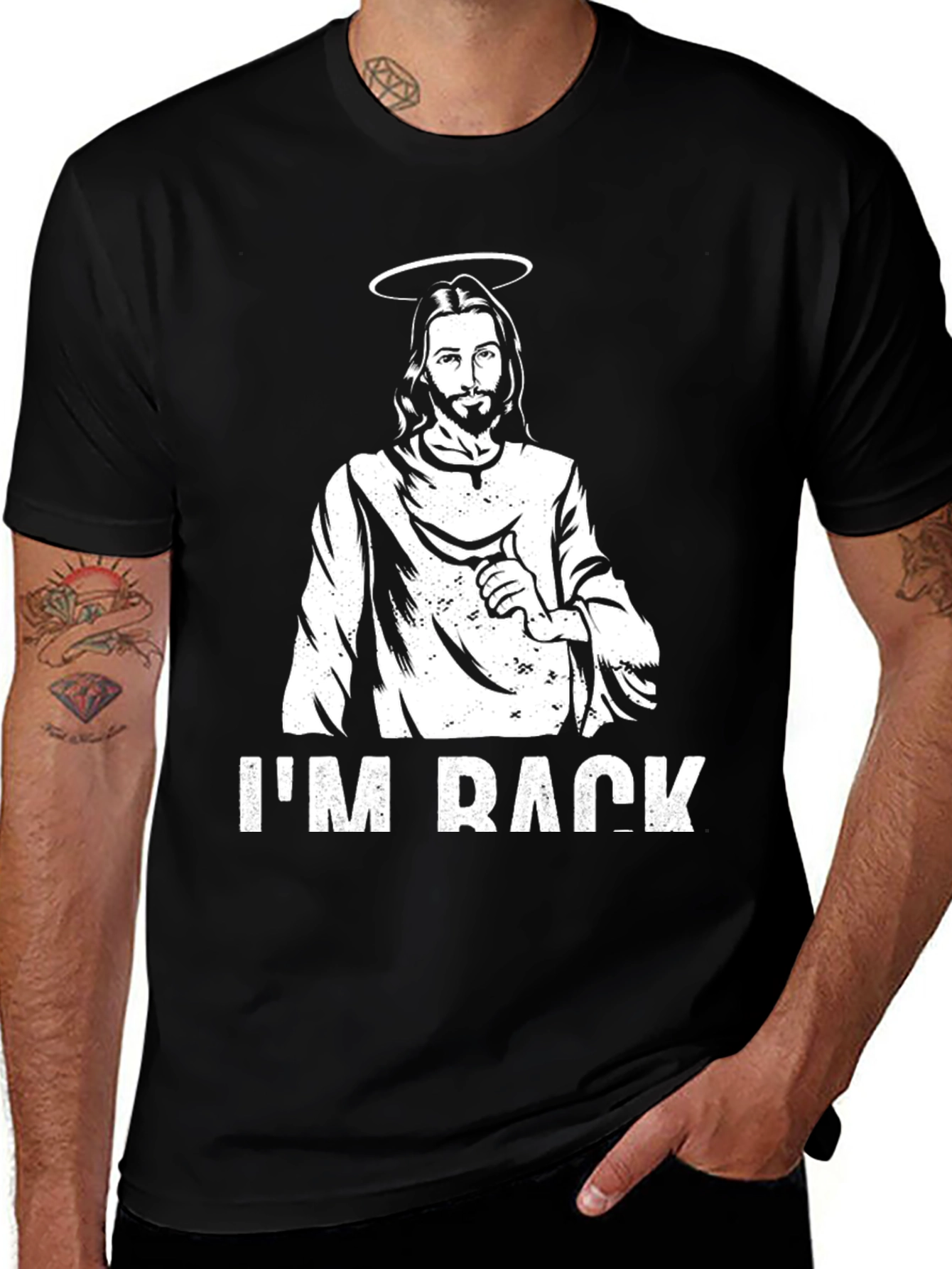 Jesus Im Back Black T-Shirt