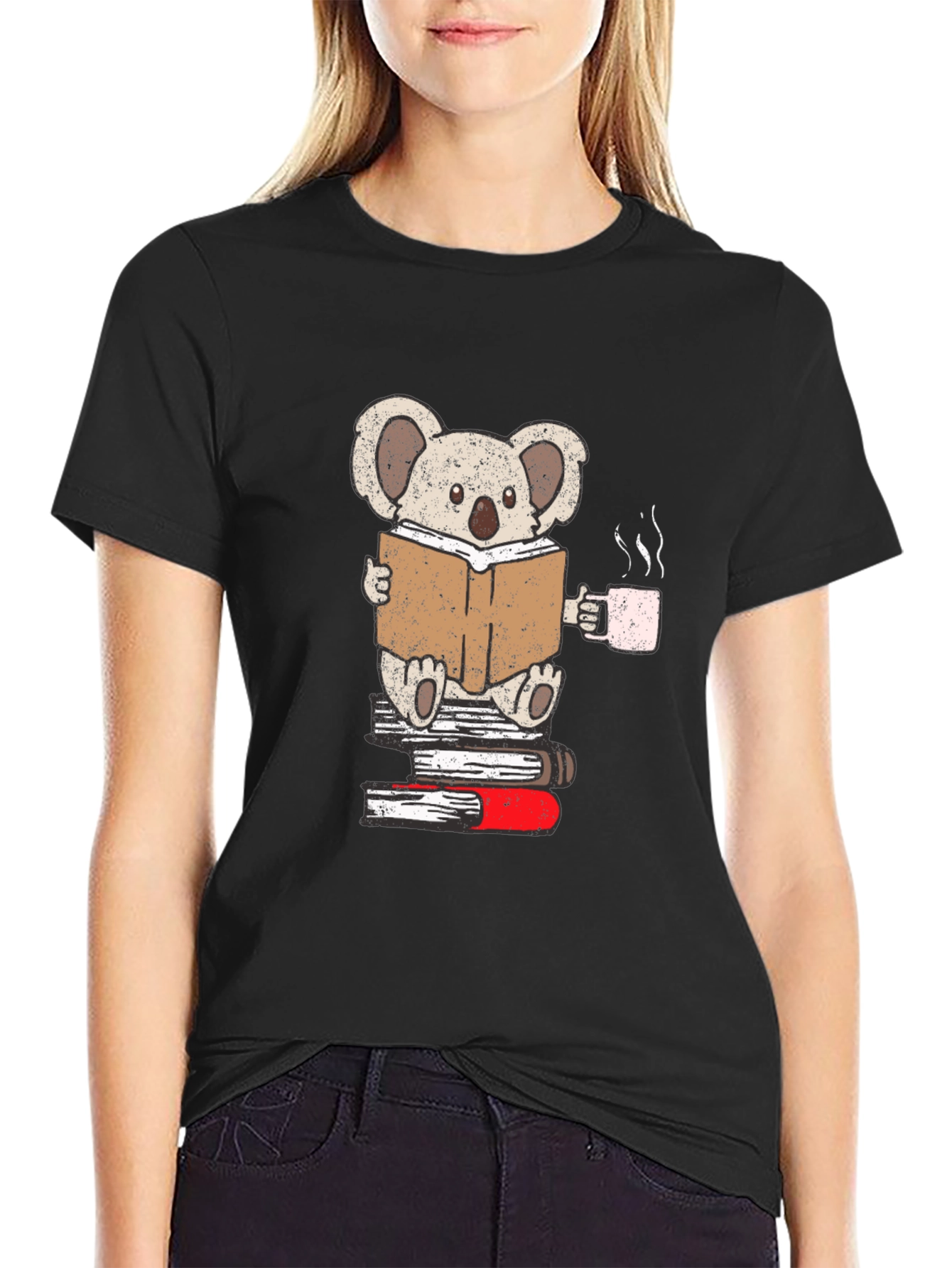 Koala Reading Book T-Shirt