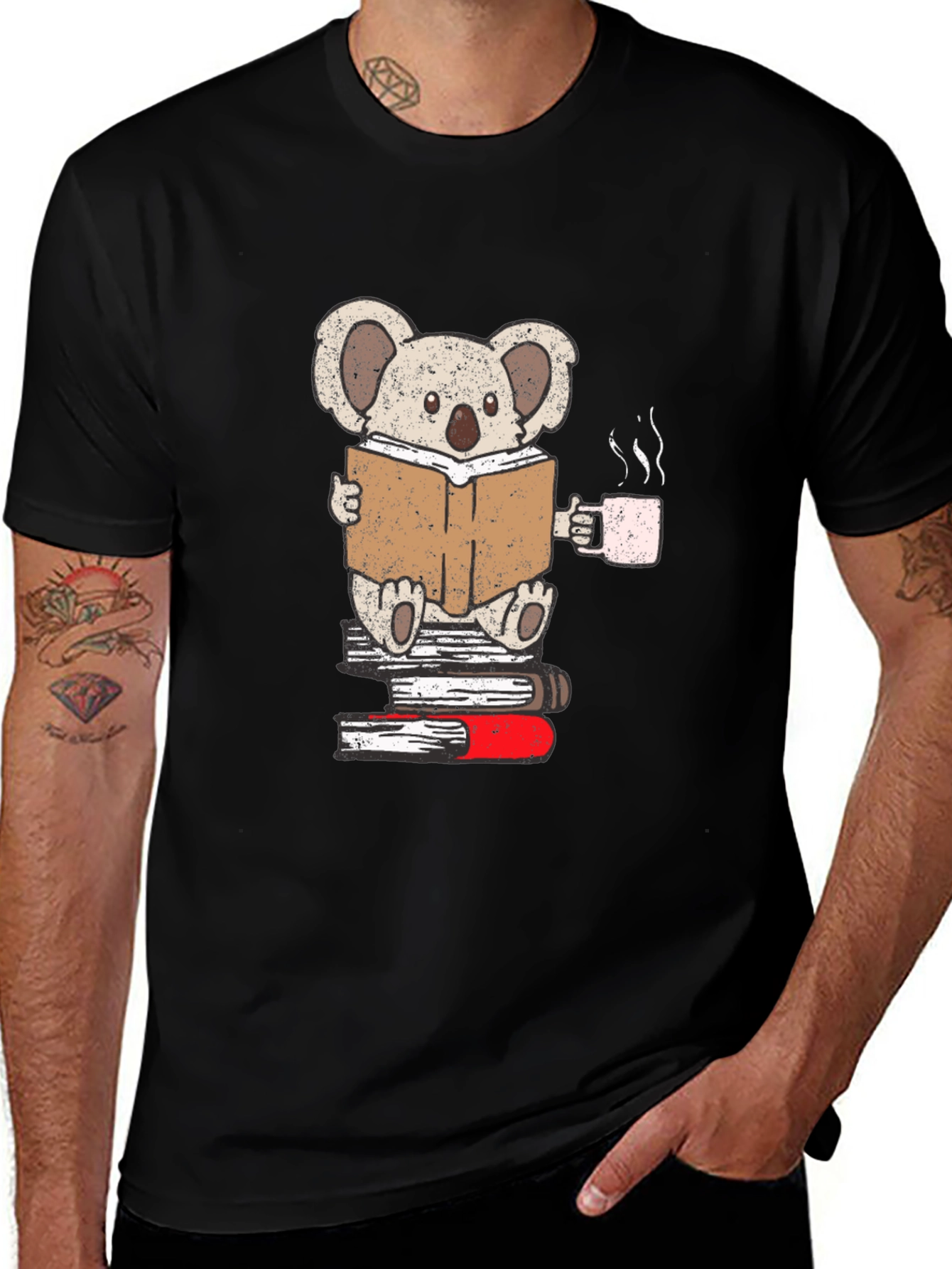 Koala Reading Book T-Shirt