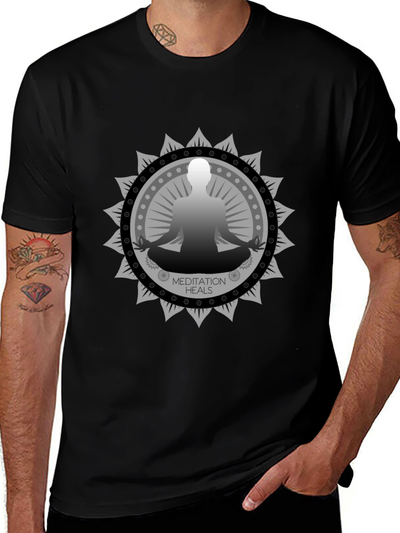 Meditation Heals Graphic T-Shirt - Zen Vibes