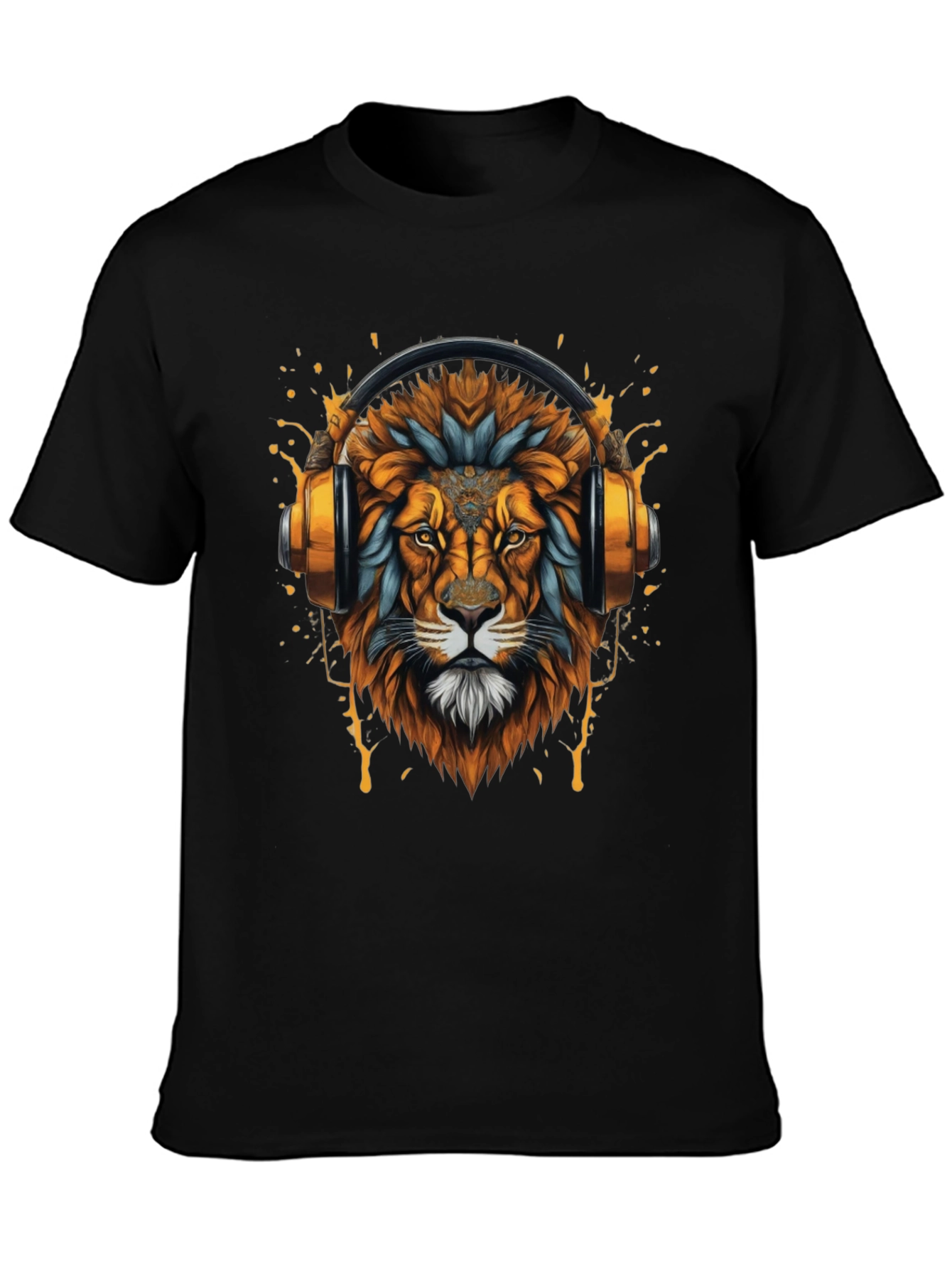 Lion Headphone Graphic T-Shirt