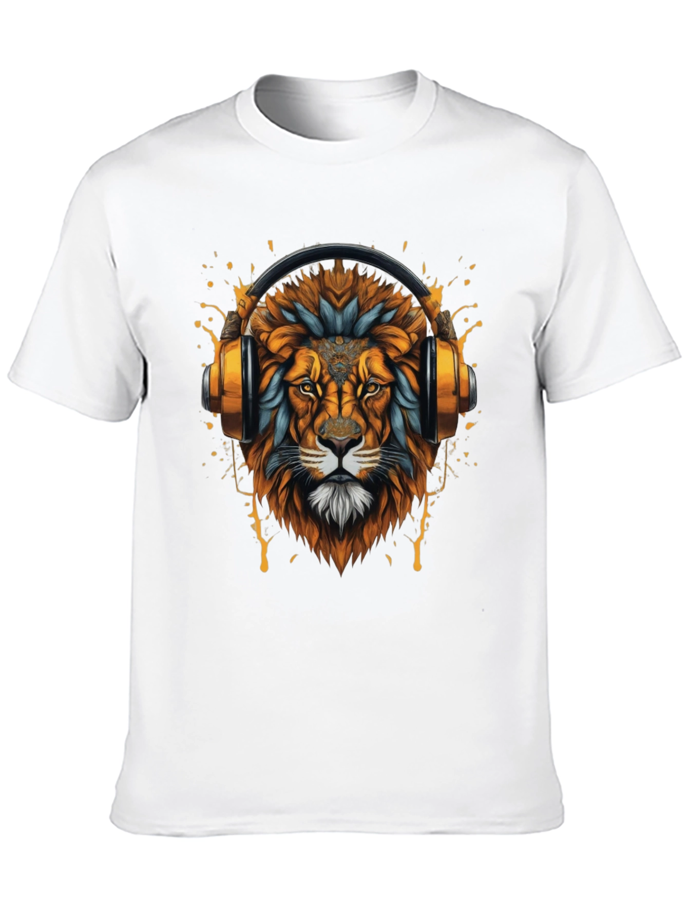 Lion Headphone Graphic T-Shirt