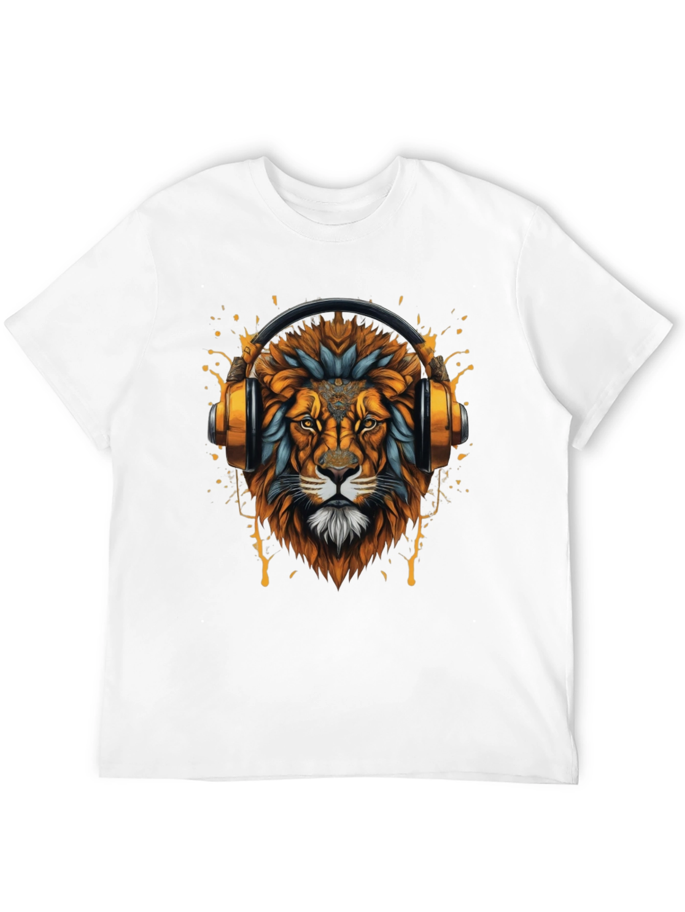 Lion Headphone Graphic T-Shirt