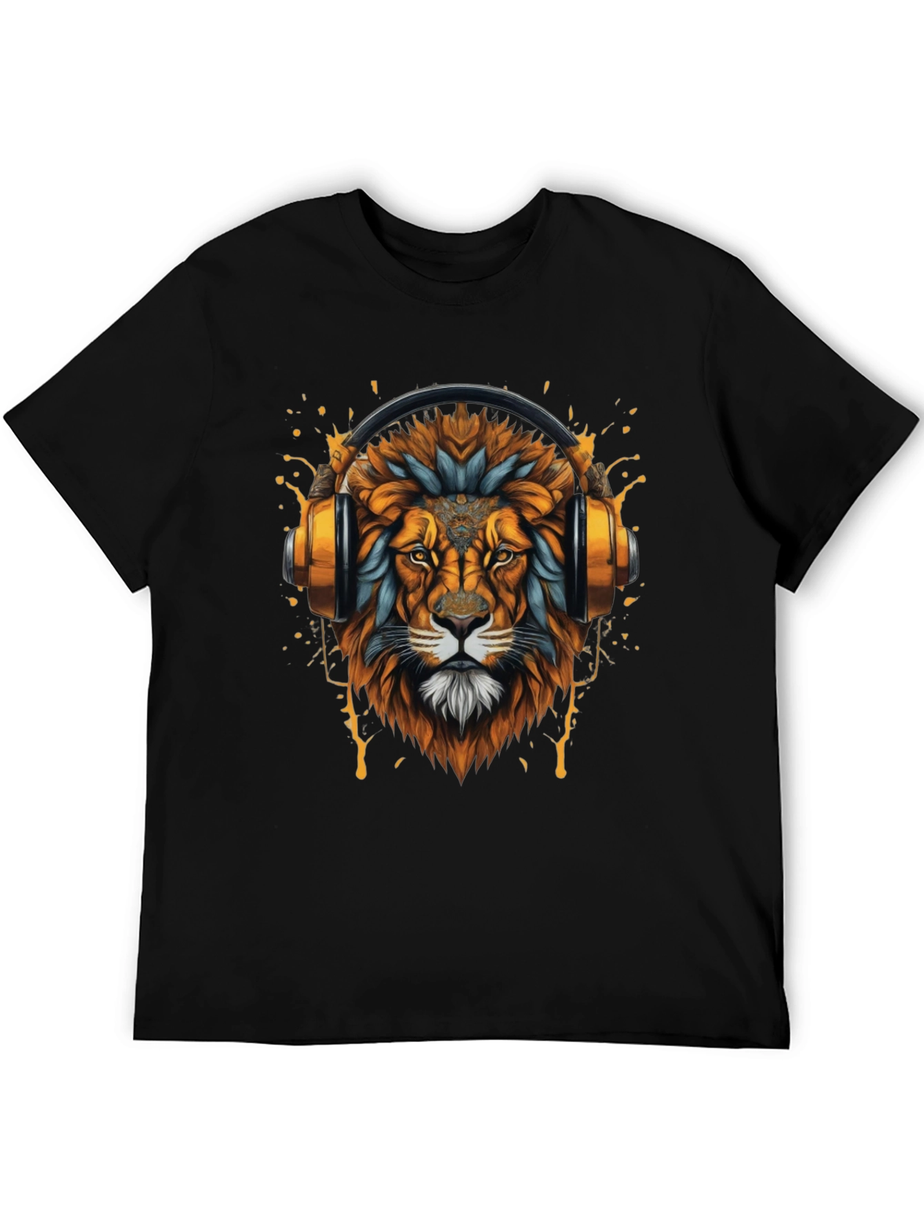 Lion Headphone Graphic T-Shirt