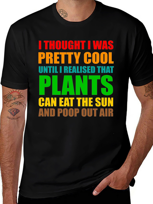Plants Eat Sun Funny T-Shirt Cool Graphic Tee