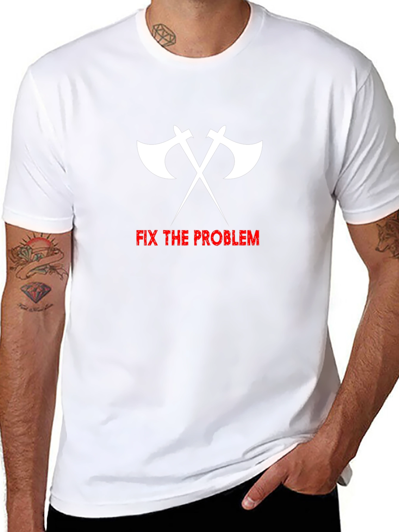 Fix the Problem Axe Graphic T-Shirt - Black