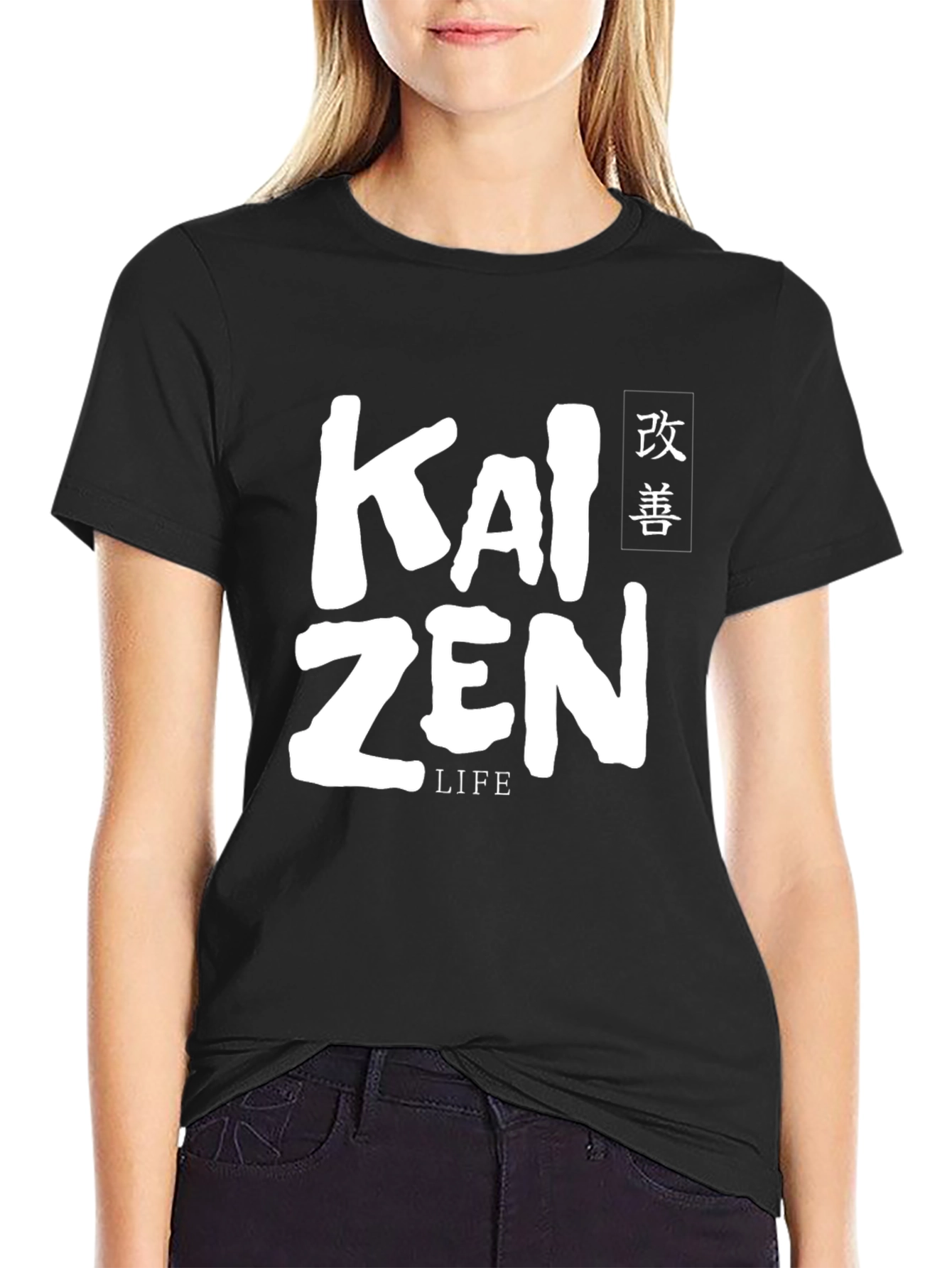 Kaizen Life Black Graphic Tee