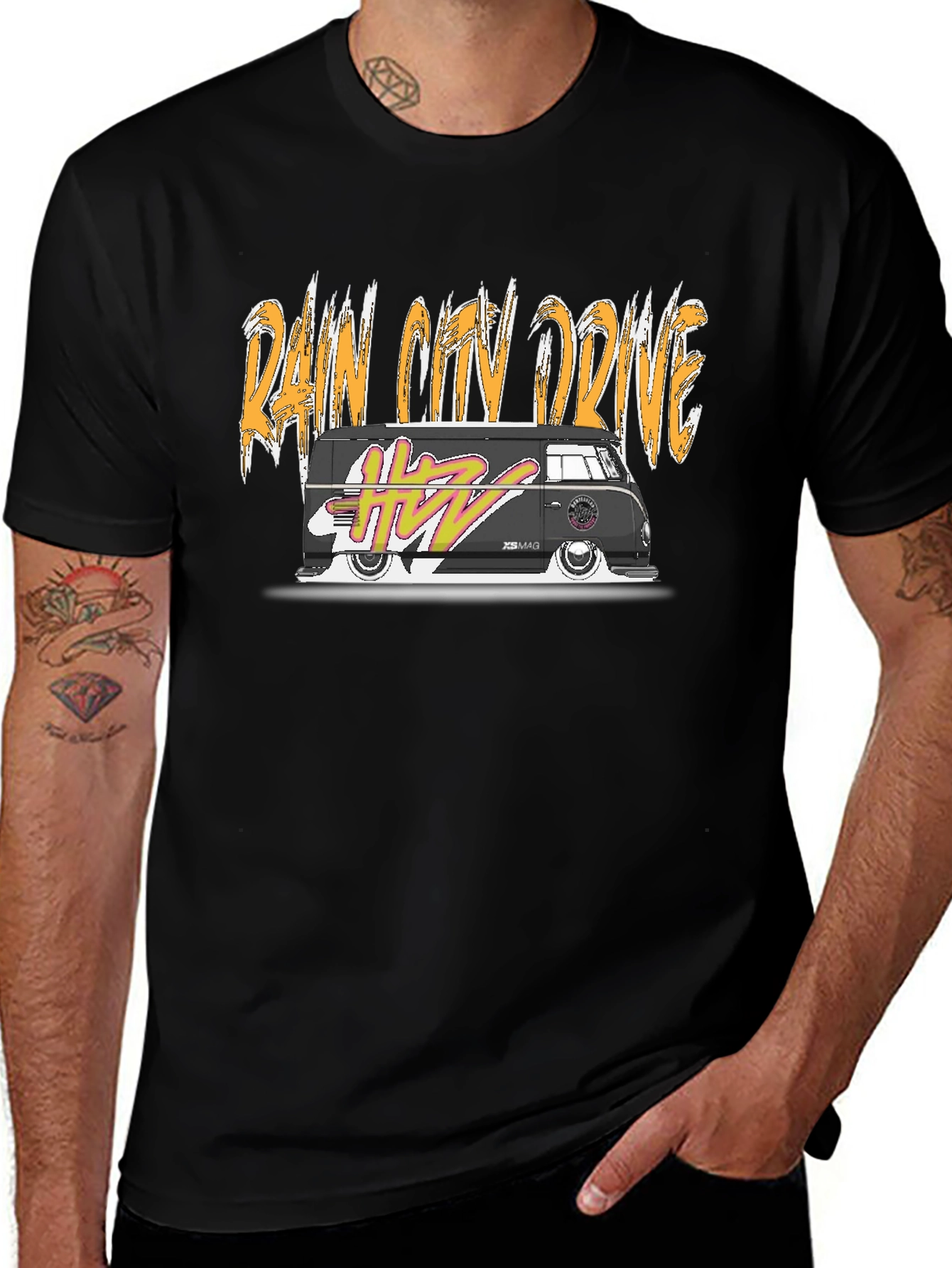 Rain City Drive VW Bus Graphic T-Shirt