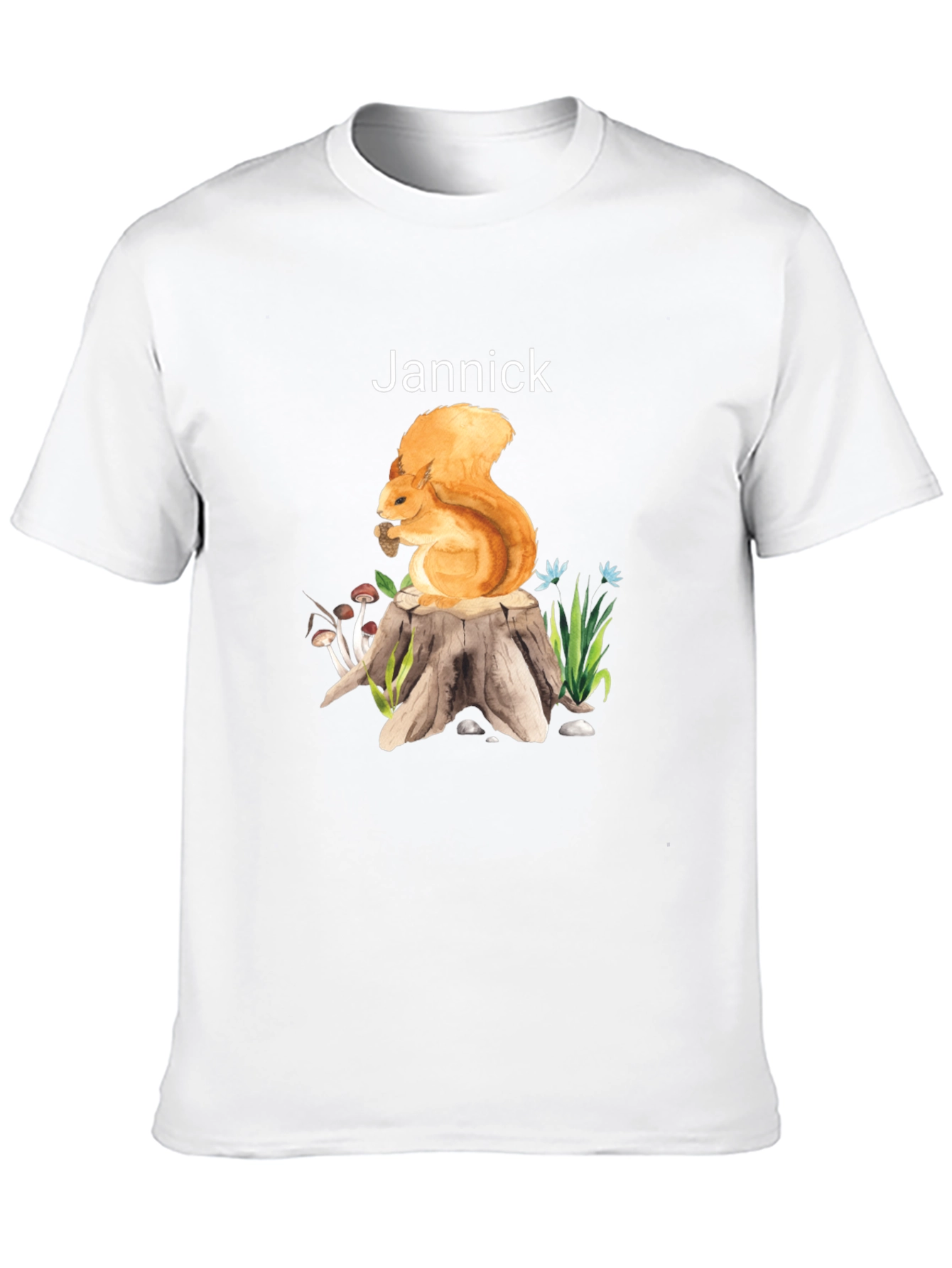 Squirrel Stump Black T-Shirt - Jannick