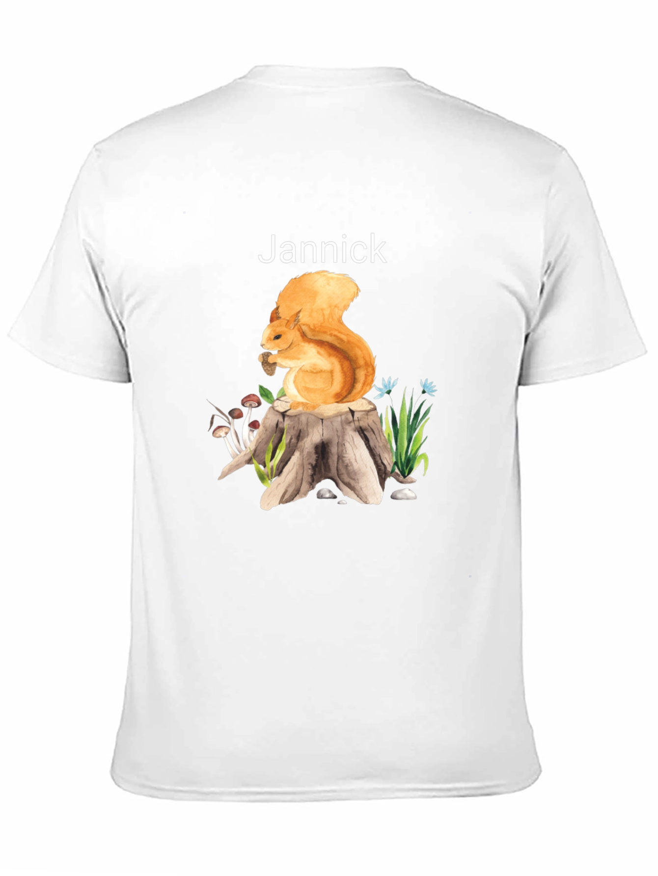 Squirrel Stump Black T-Shirt - Jannick