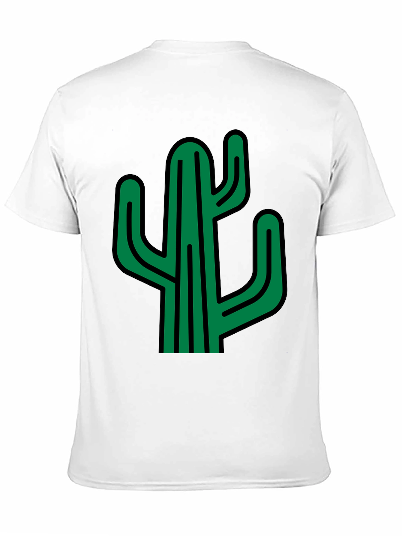 Cactus Graphic Print Black T-Shirt