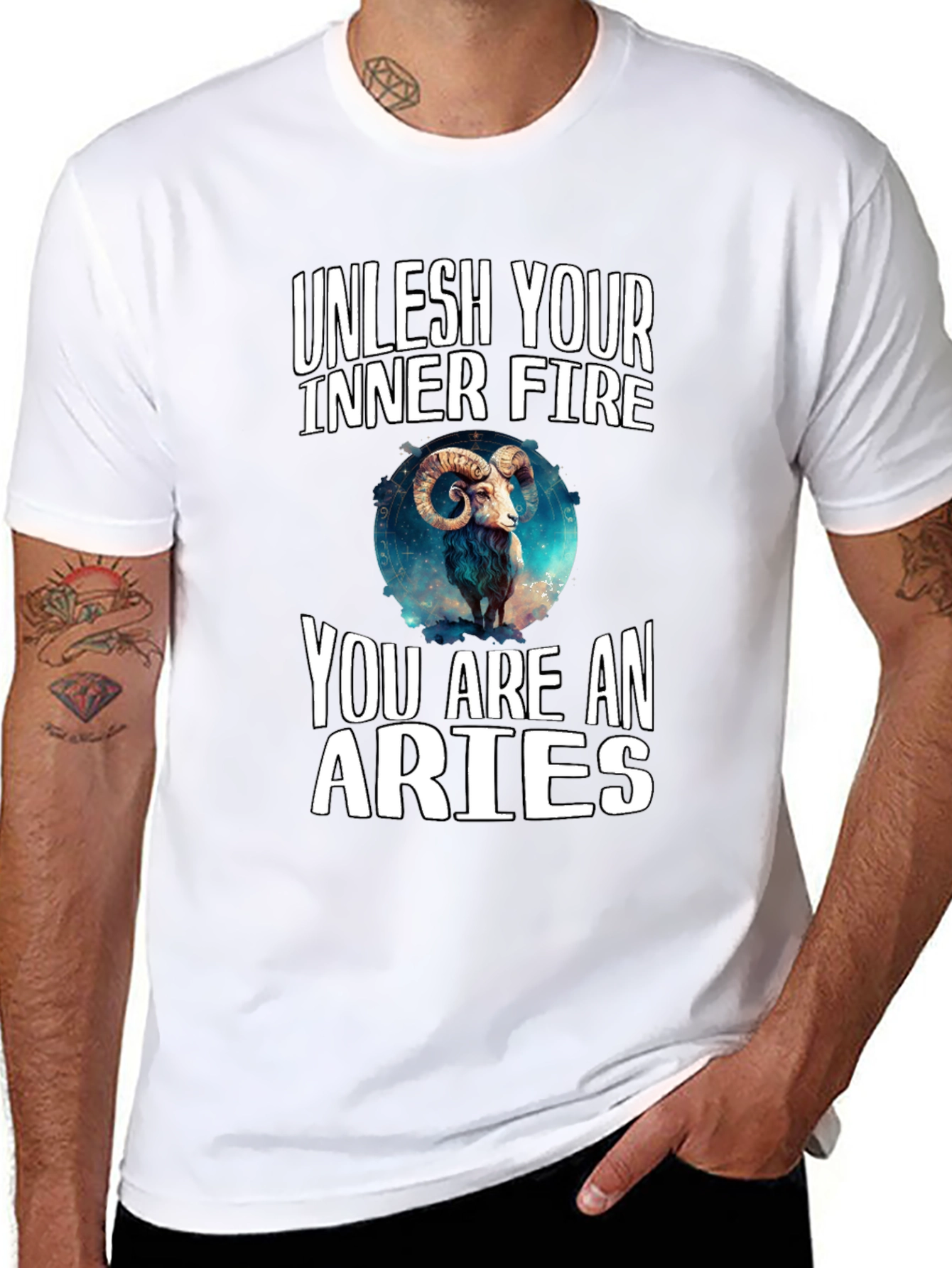 Aries Zodiac T-Shirt - Unleash Your Inner Fire!