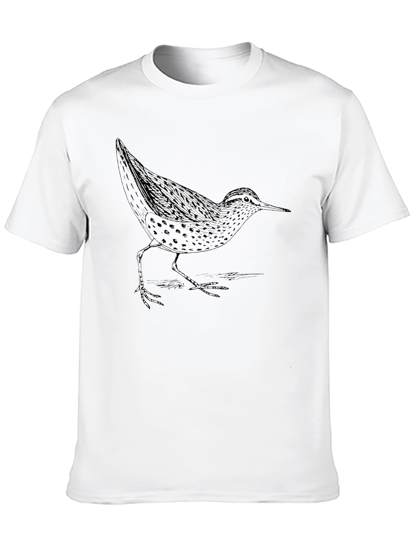 Bird Graphic Print Black T-Shirt