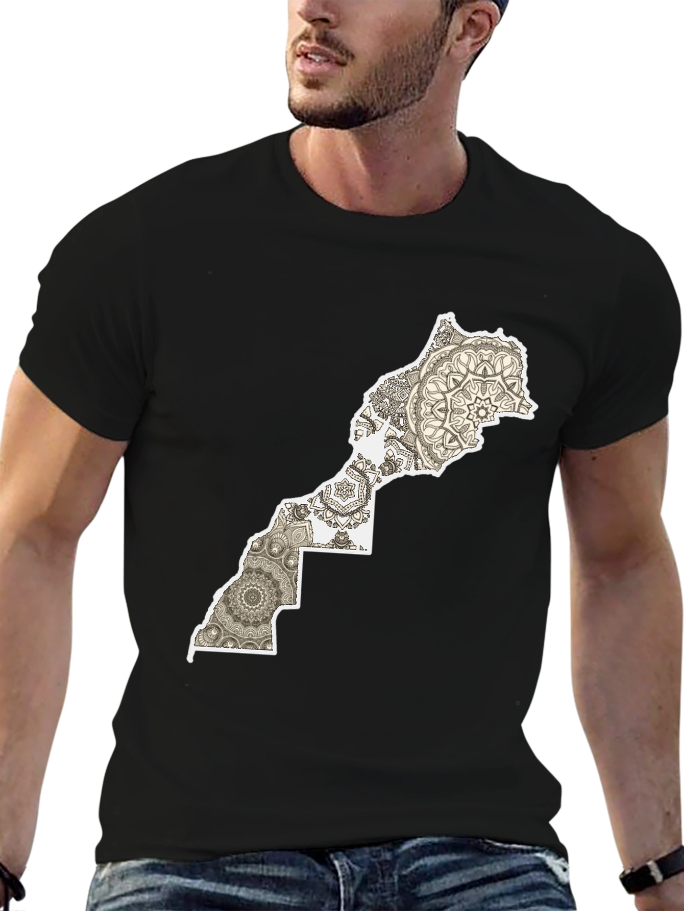 Morocco Map Mandala T-Shirt
